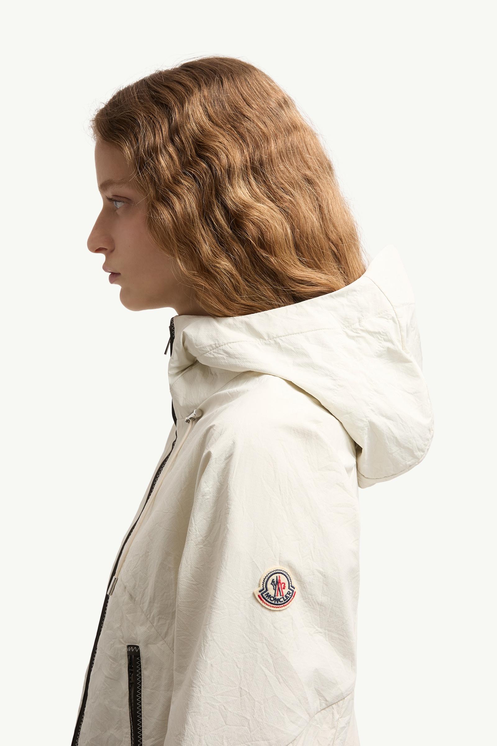 White Ivory Lasanca Hooded Jacket - Windbreakers & Raincoats for