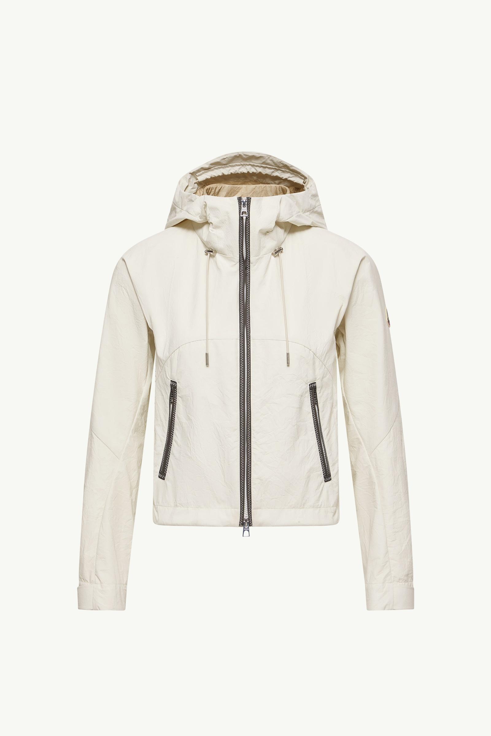 White Ivory Lasanca Hooded Jacket - Windbreakers & Raincoats for