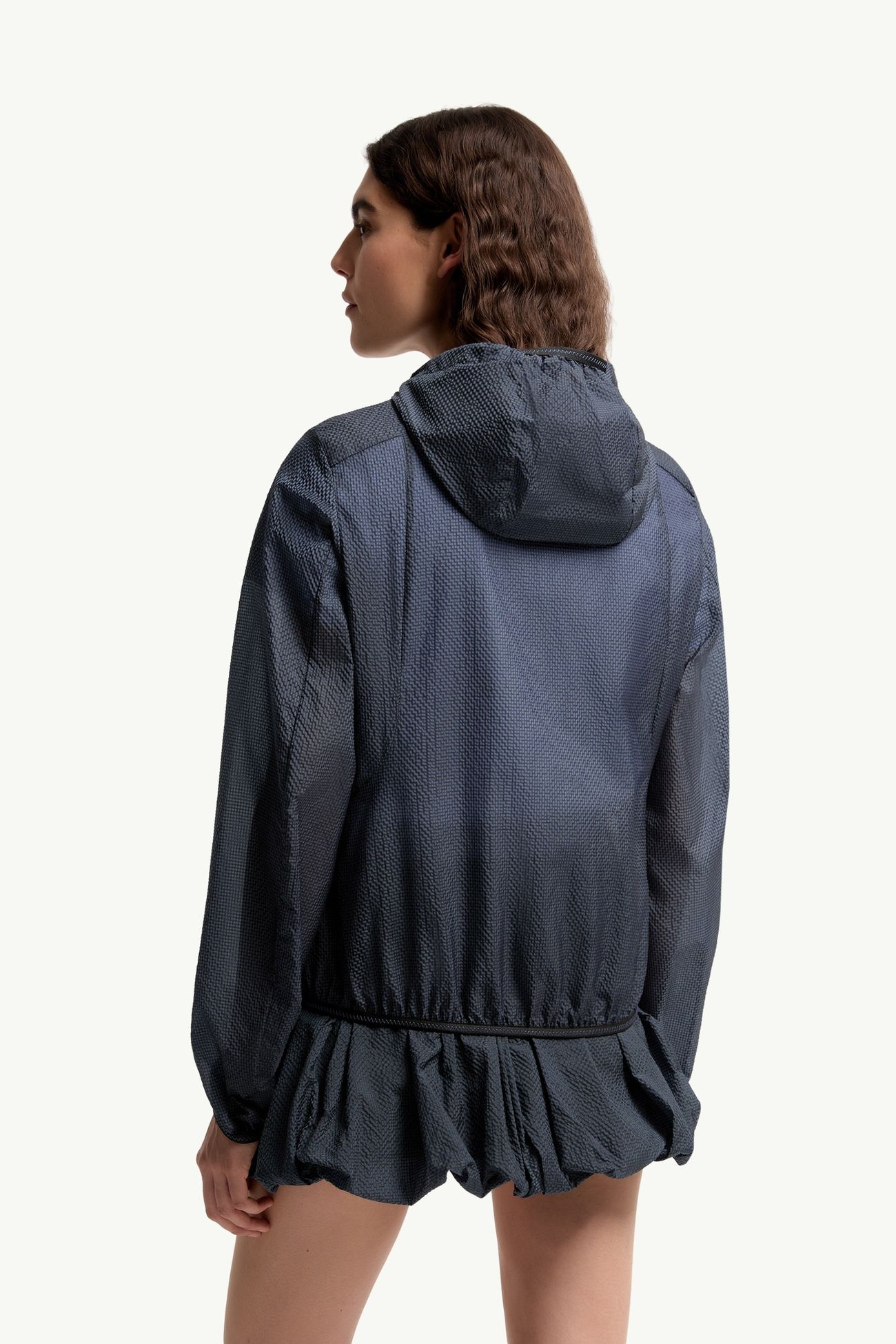 Chaqueta con capucha de sirsaca Edasic Mujer Azul Noche Moncler 4