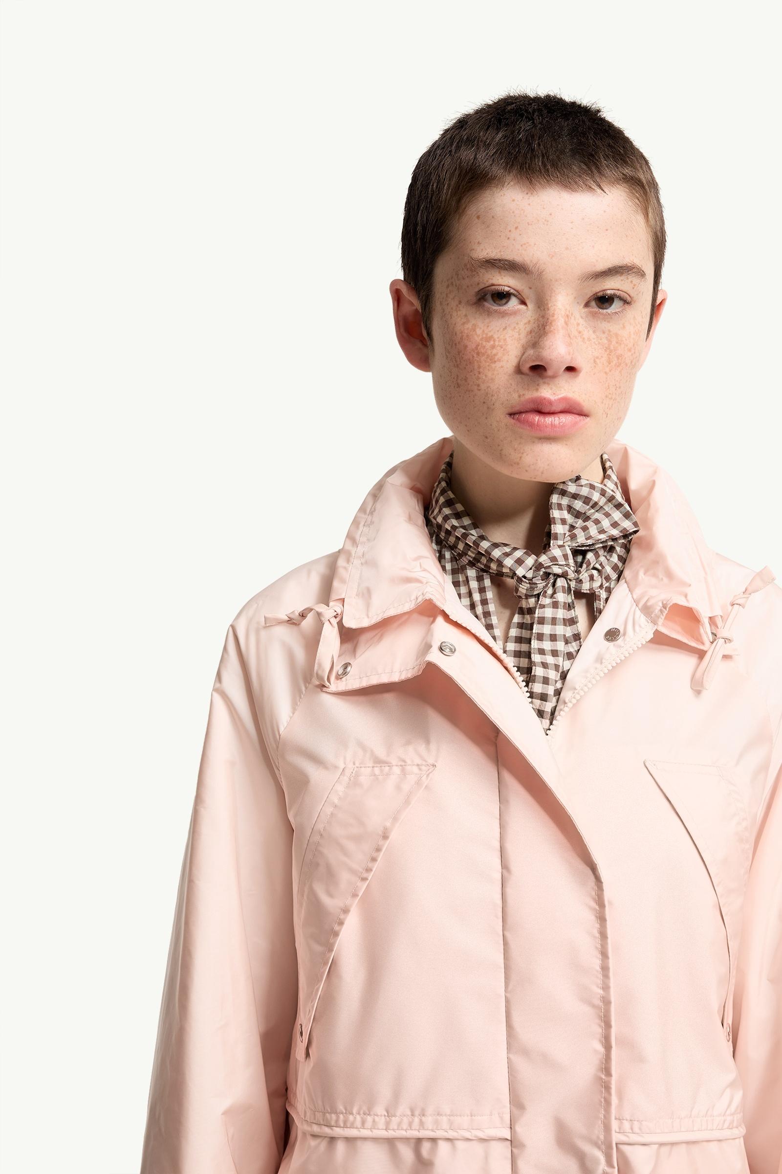 Light Pink Reghena Mid-Length Parka - Windbreakers & Raincoats for
