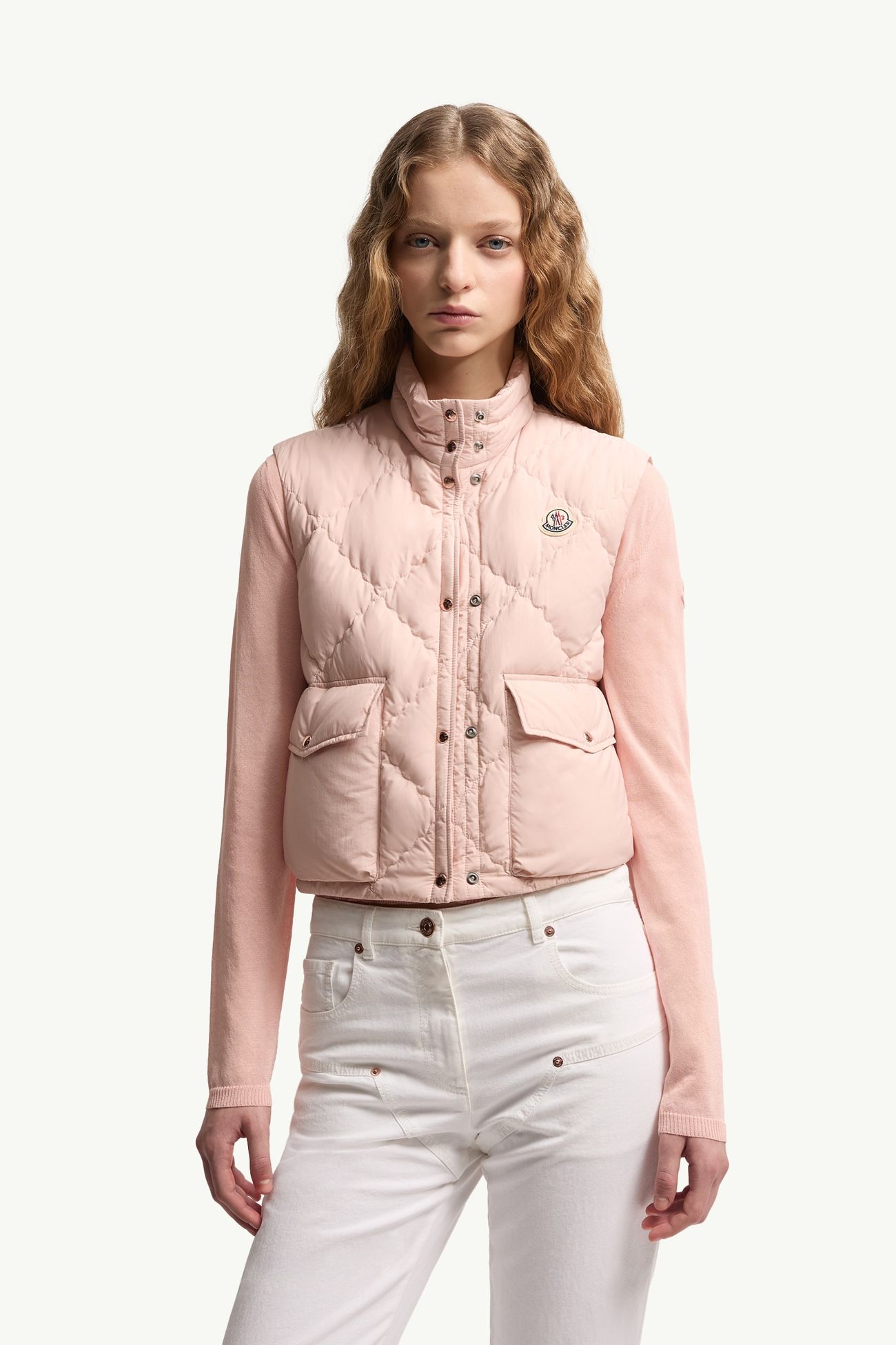 Chaleco plumífero Biois Mujer Rosado claro Moncler 3