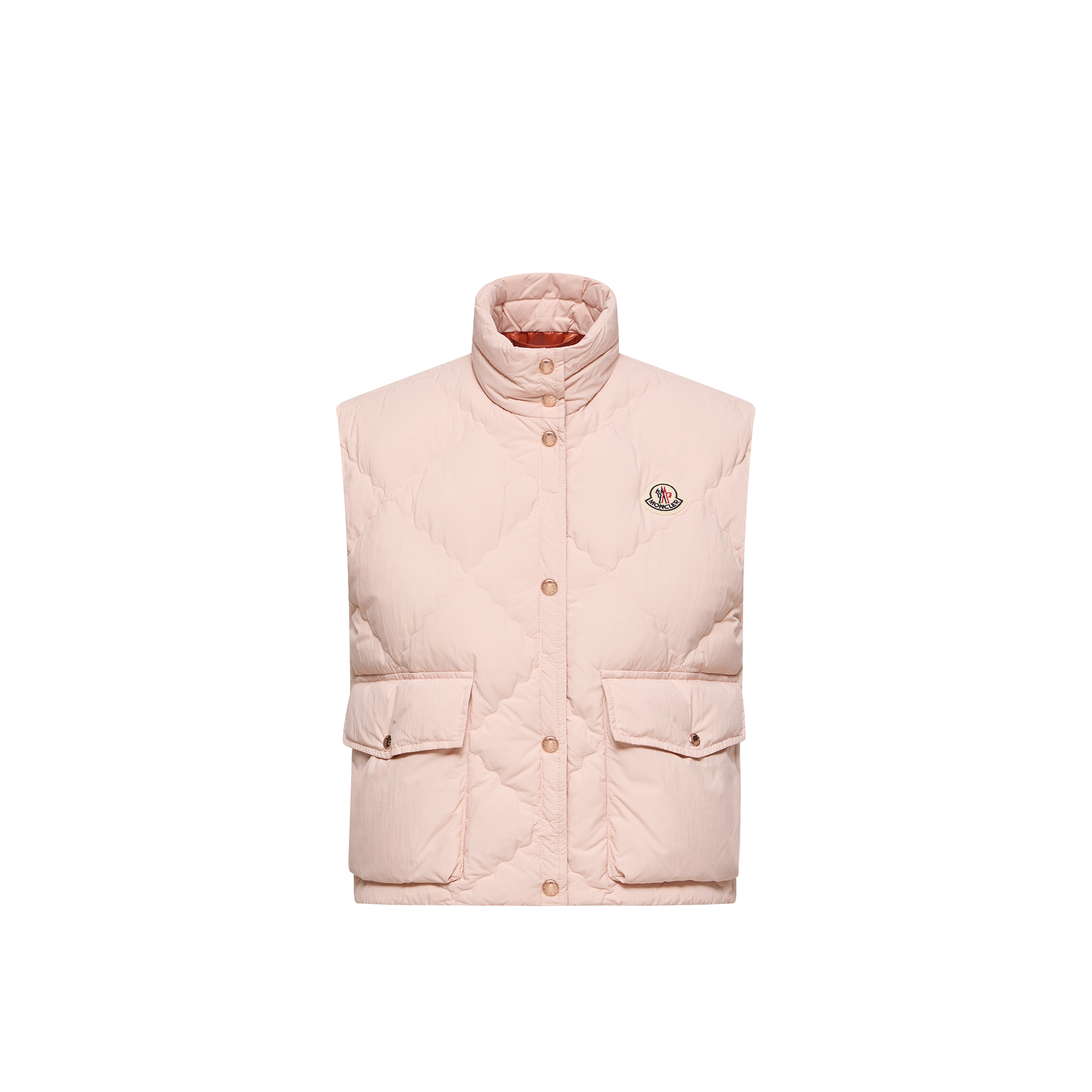 Moncler   Biois Down Gilet for Women in Pink, Size: 24