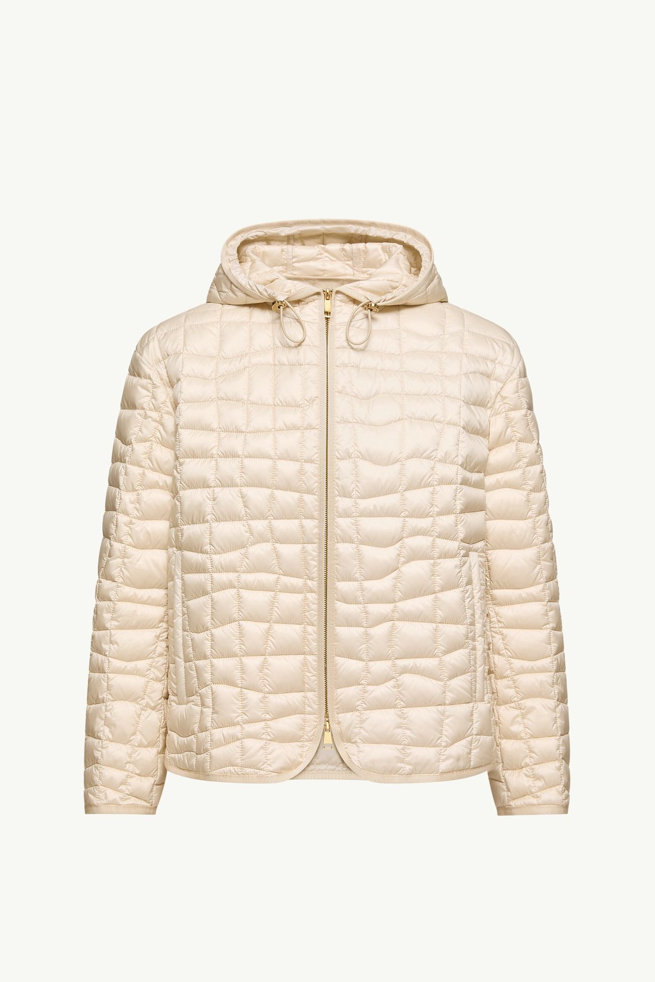 Eglantier Hooded Geometric-Quilted Short Down Jacket Women Light Beige Moncler 2