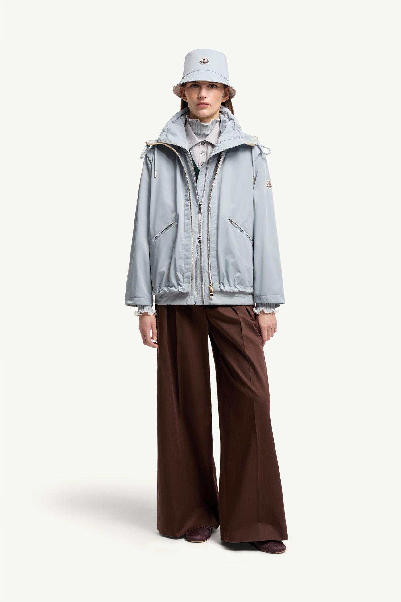 Chaqueta con capucha Cassiopea Mujer Azul Hielo Moncler 0