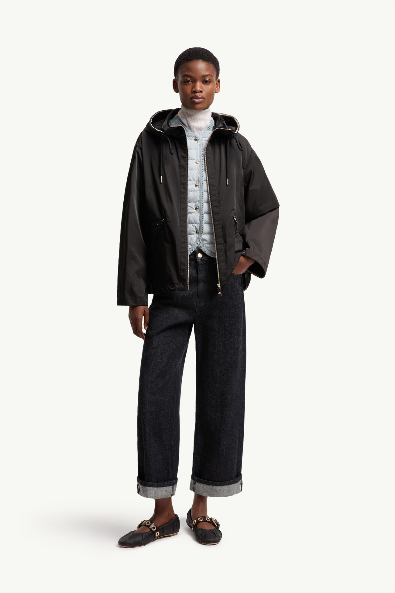 Cassiopea連帽外套 女士 黑色 Moncler 0