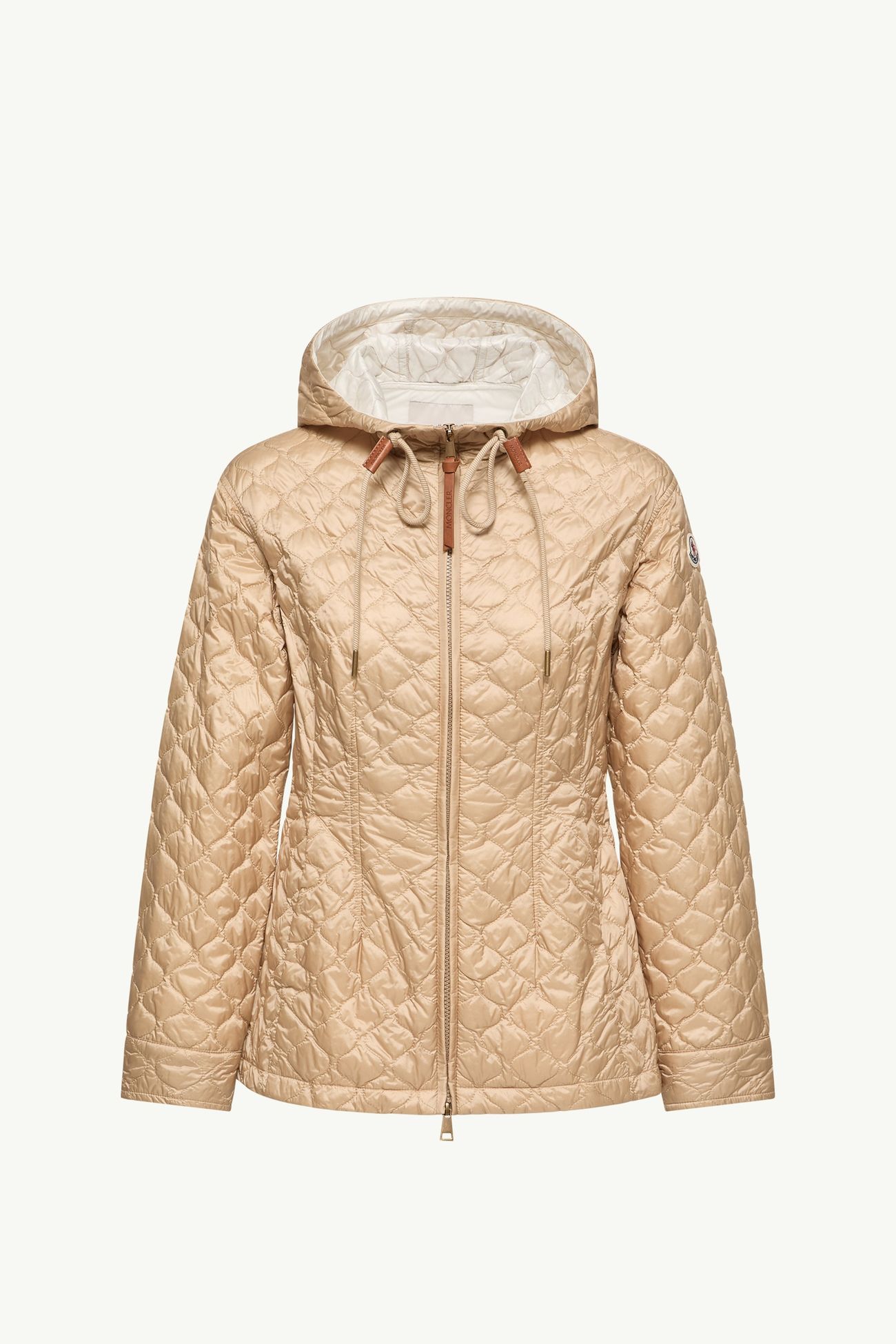 Arum 후드 미디 길이 다운 재킷 여성 베이지 Moncler 2