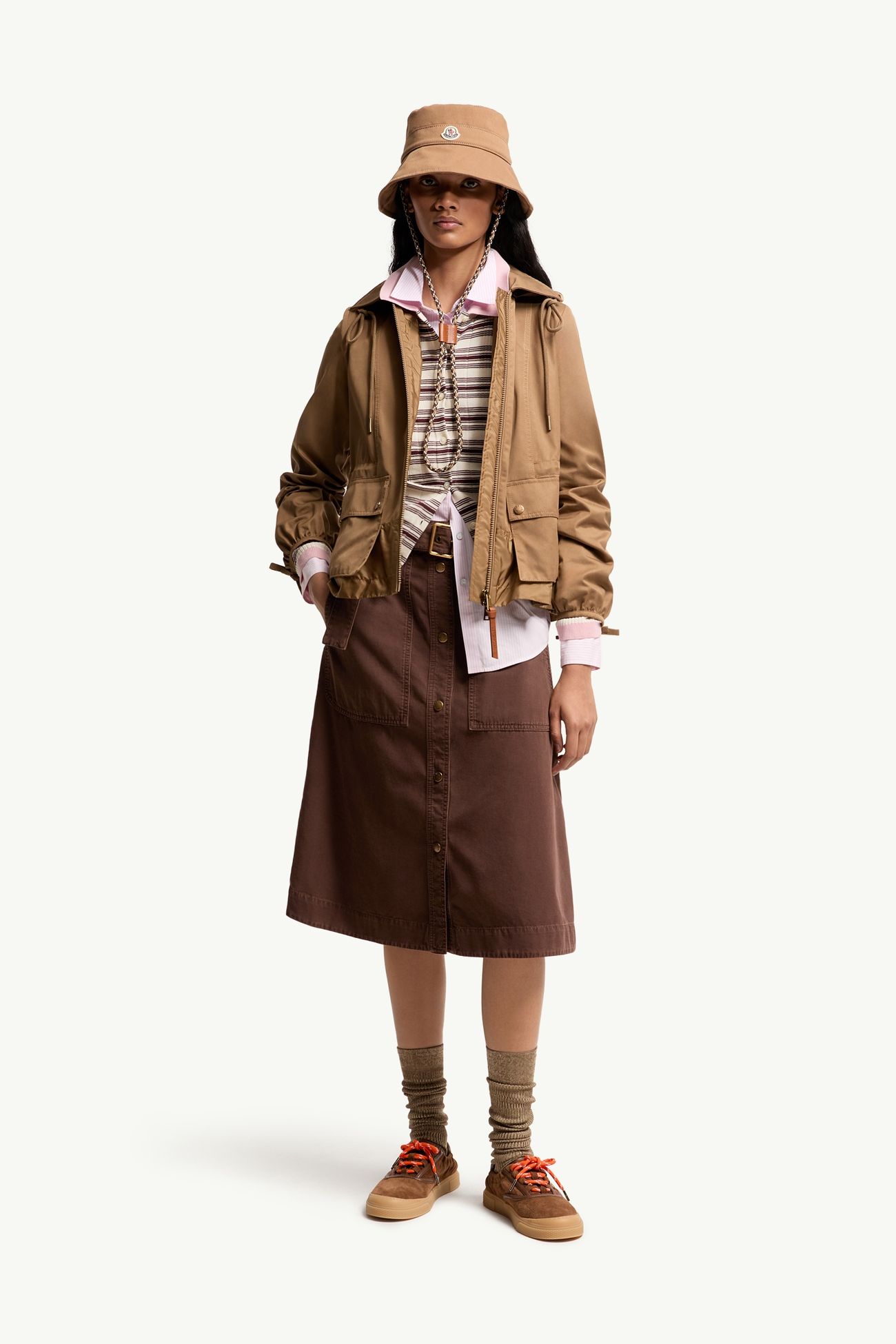 Adenium連帽外套 女士 駱駝米色 Moncler 0