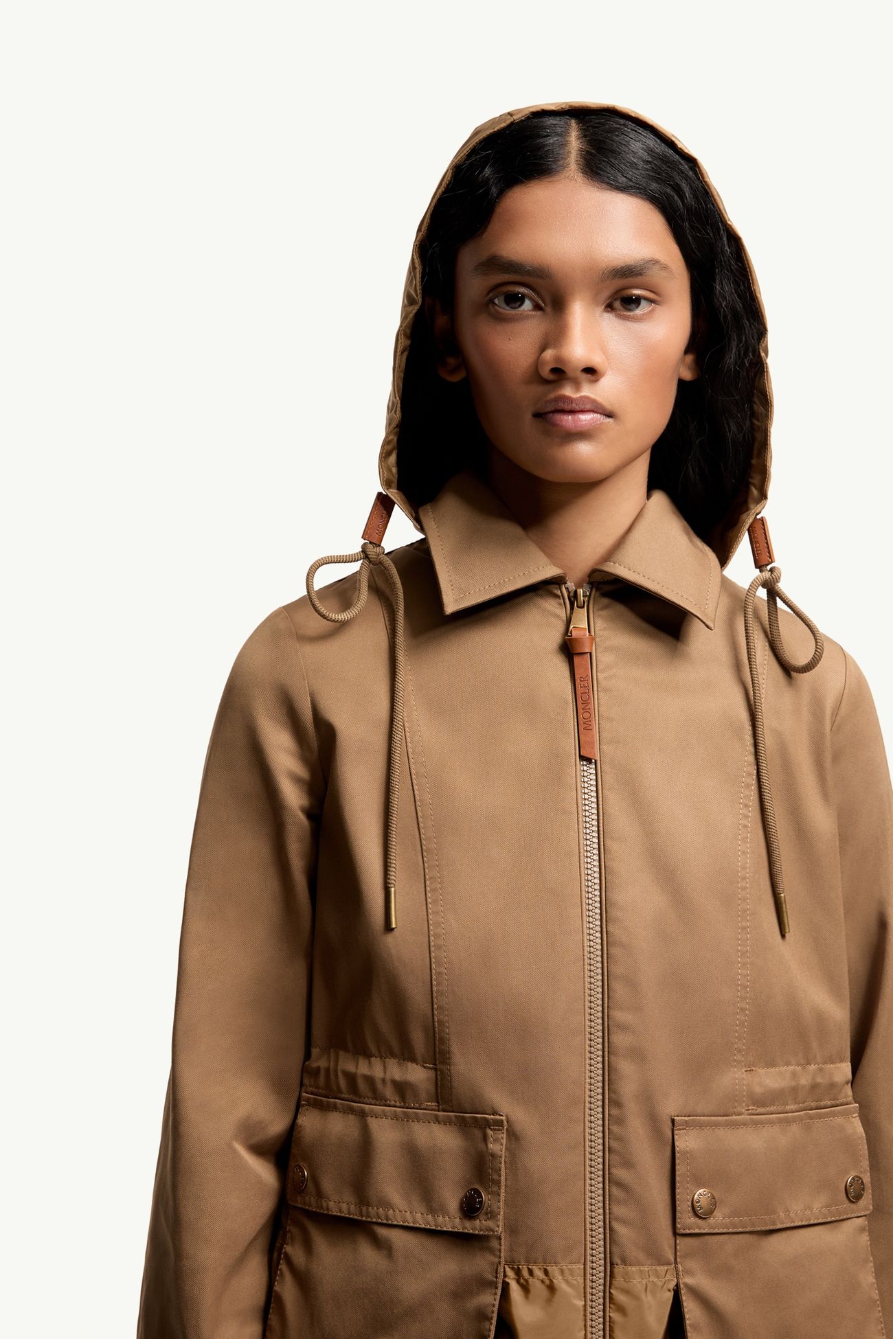 Giacca con cappuccio Adenium Donna Beige Cammello Moncler 5