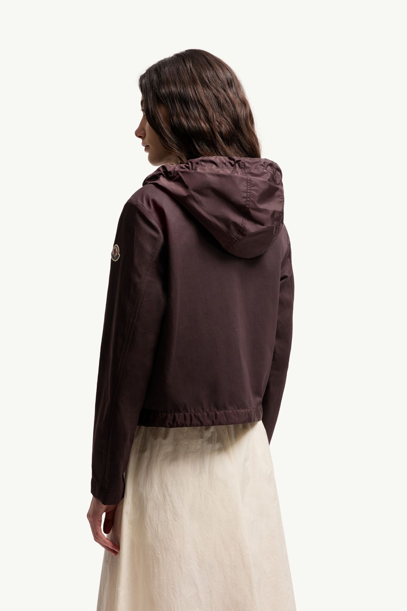 Surchemise à capuche en coton et lin Aconitum Femmes Bordeaux Moncler 4