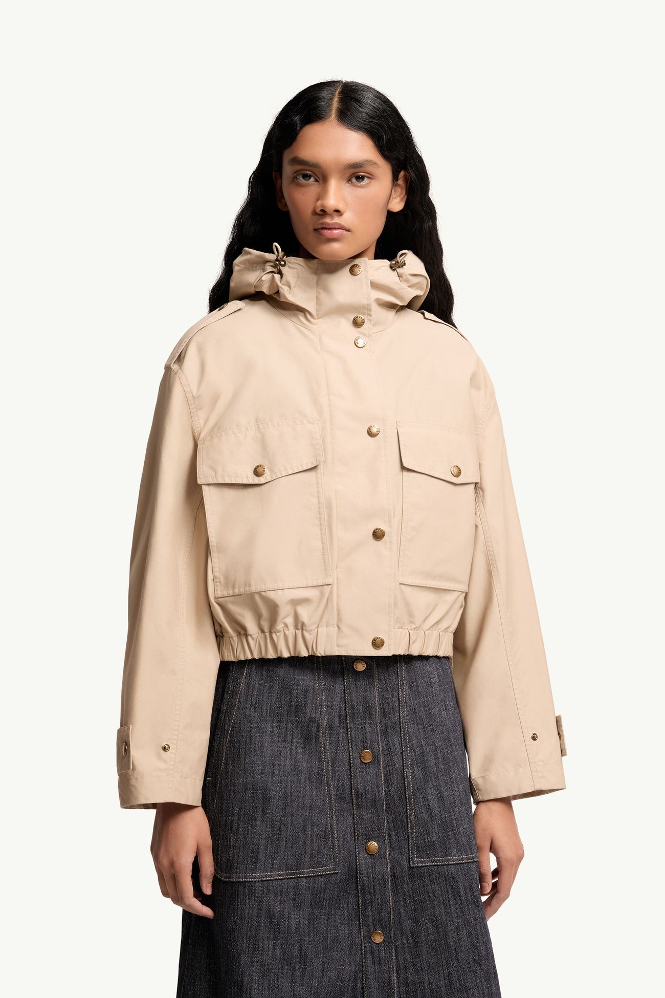 Carex女士棉质连帽夹克外套 女士 米色 Moncler 3