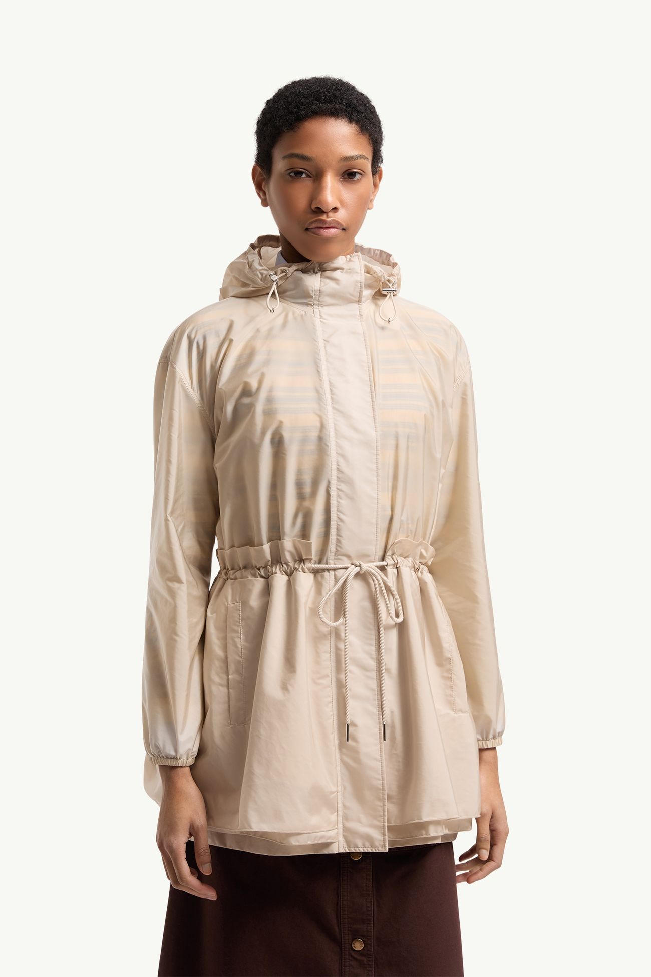 Weteau Kapuzenjacke Damen Hellbeige Moncler 3