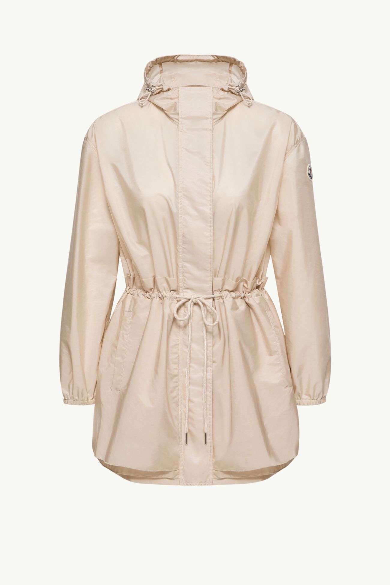 Weteau女士褶饰中长款连帽夹克外套 女士 浅米色 Moncler 2