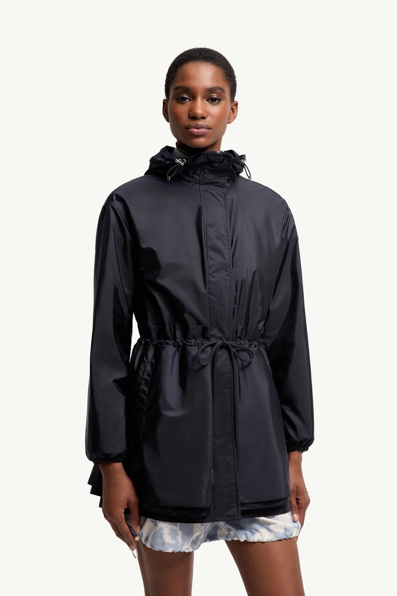 Weteau Hooded Jacket Women Navy Blue Moncler 3