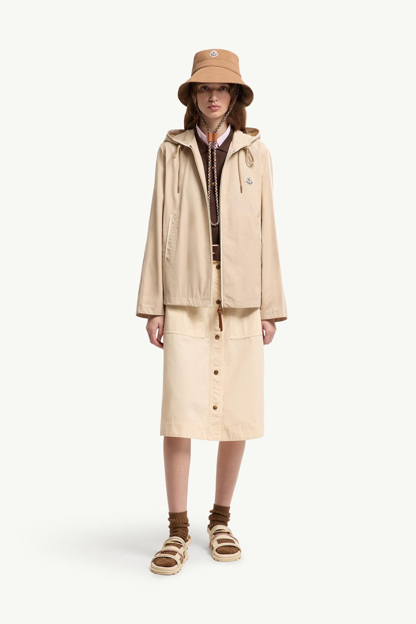 Light Beige Sarracenia Hooded Jacket - Windbreakers & Raincoats