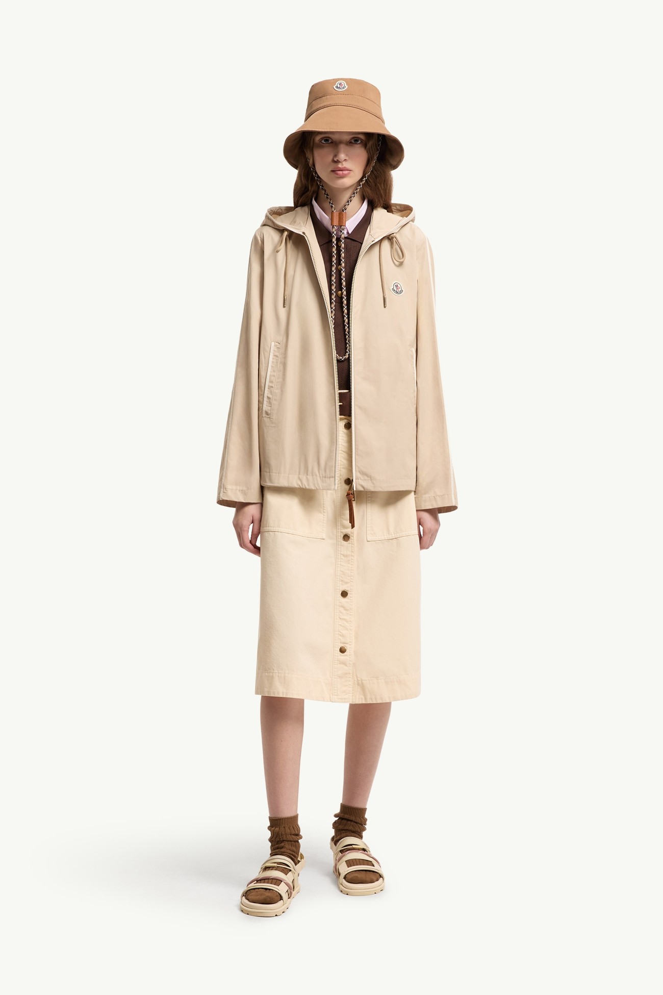 Sarracenia連帽外套 女士 淺米色 Moncler 0