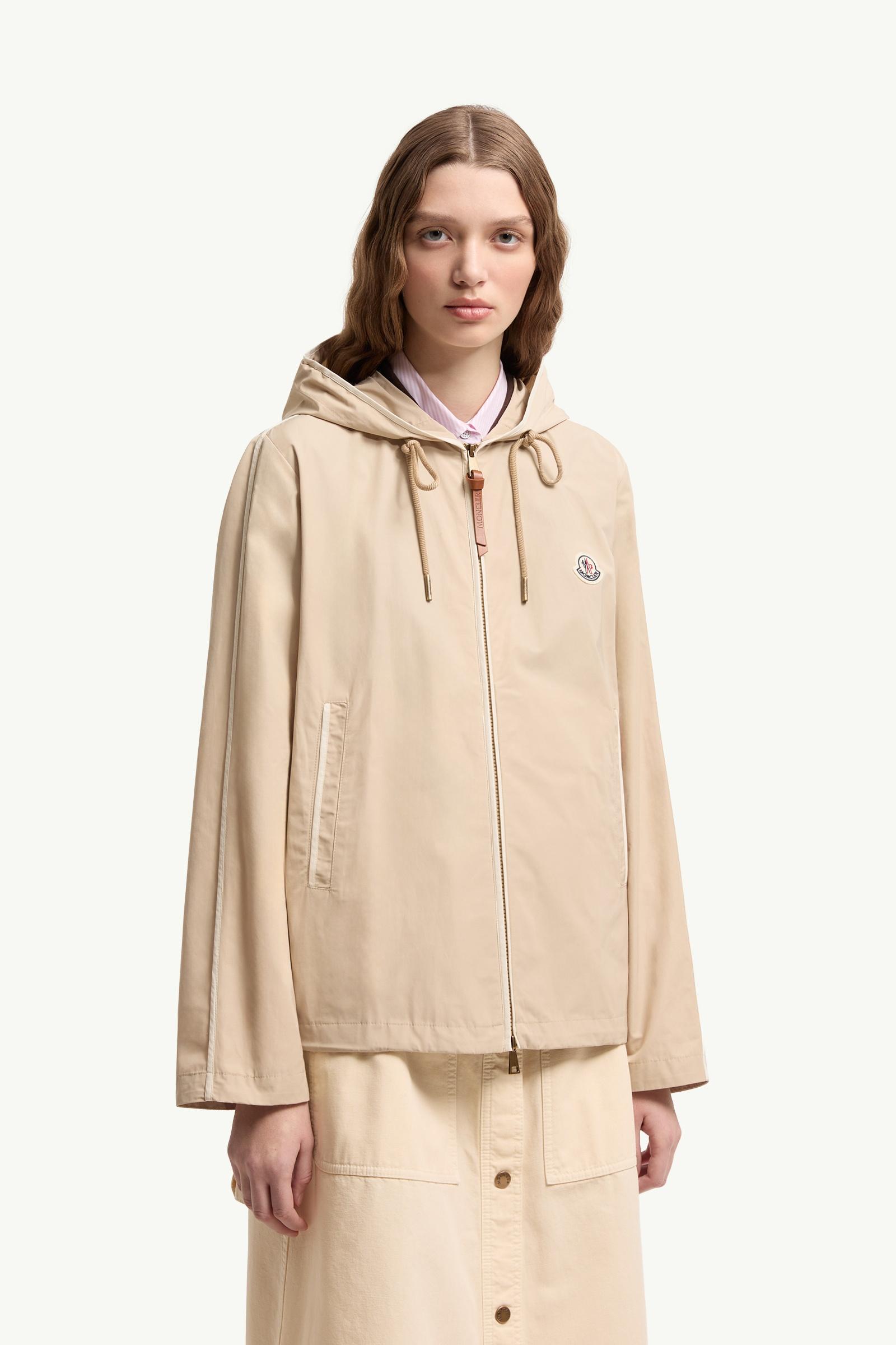 Light Beige Sarracenia Hooded Jacket - Windbreakers & Raincoats