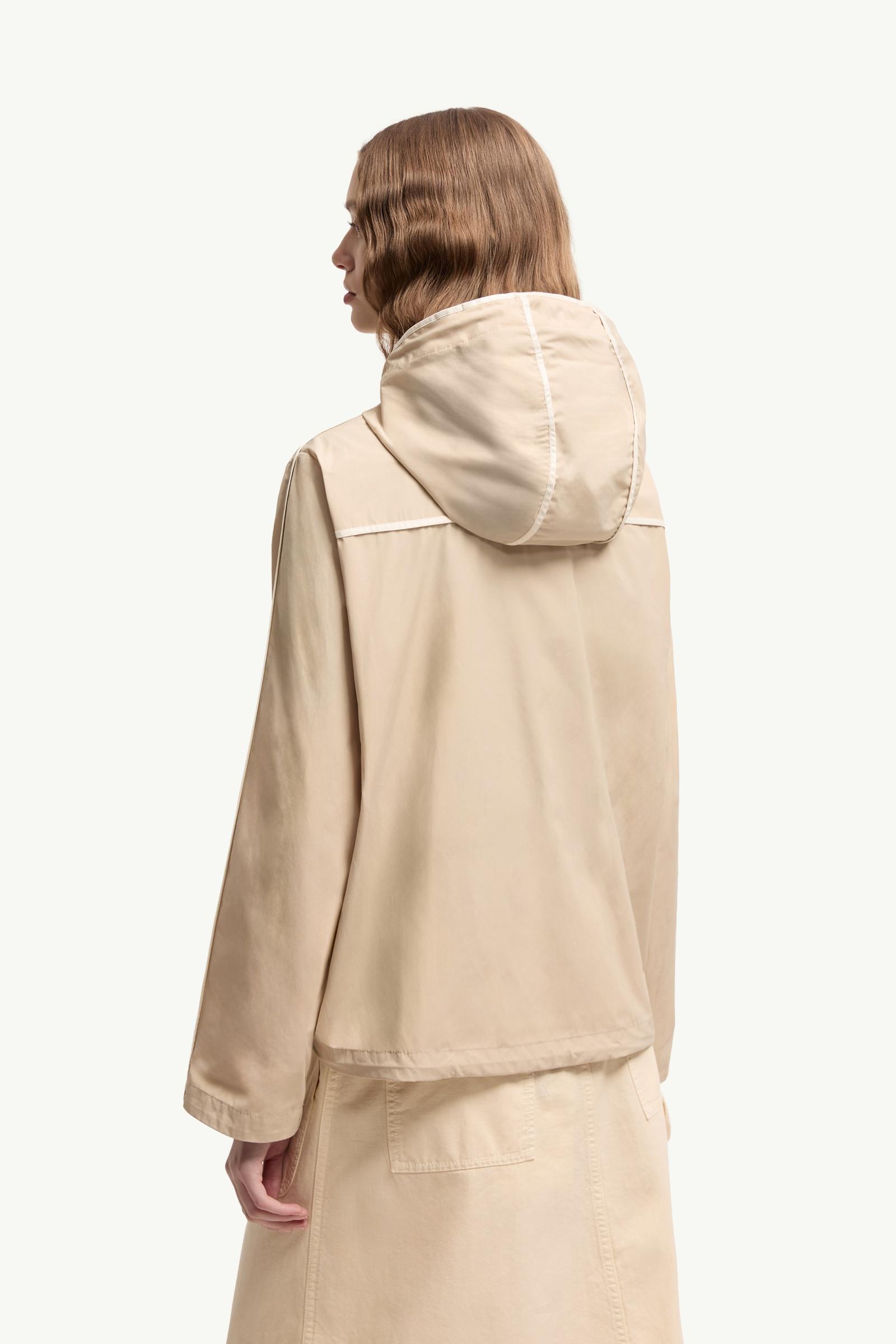 Light Beige Sarracenia Hooded Jacket - Windbreakers & Raincoats