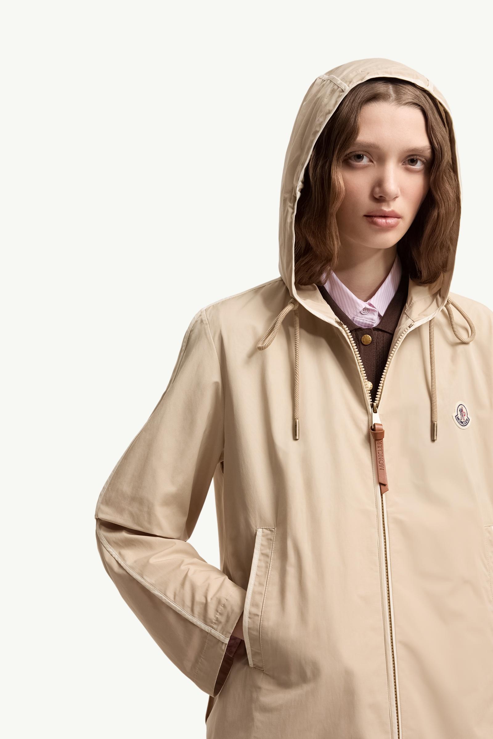 Light Beige Sarracenia Hooded Jacket - Windbreakers & Raincoats