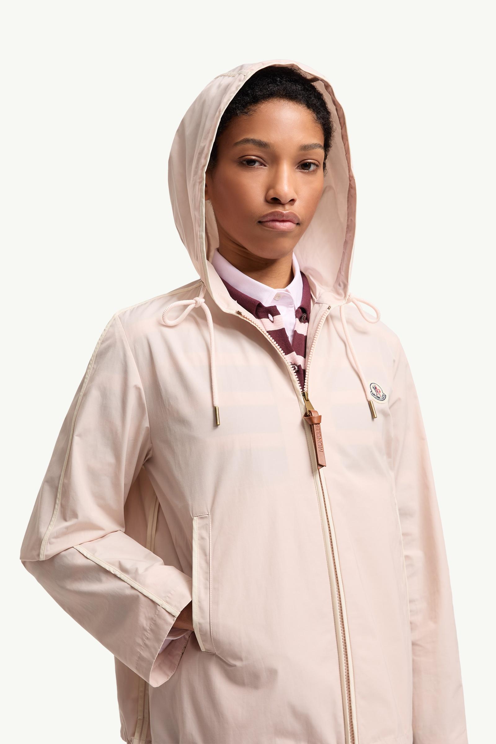 Light Pink Sarracenia Hooded Jacket - Windbreakers & Raincoats for