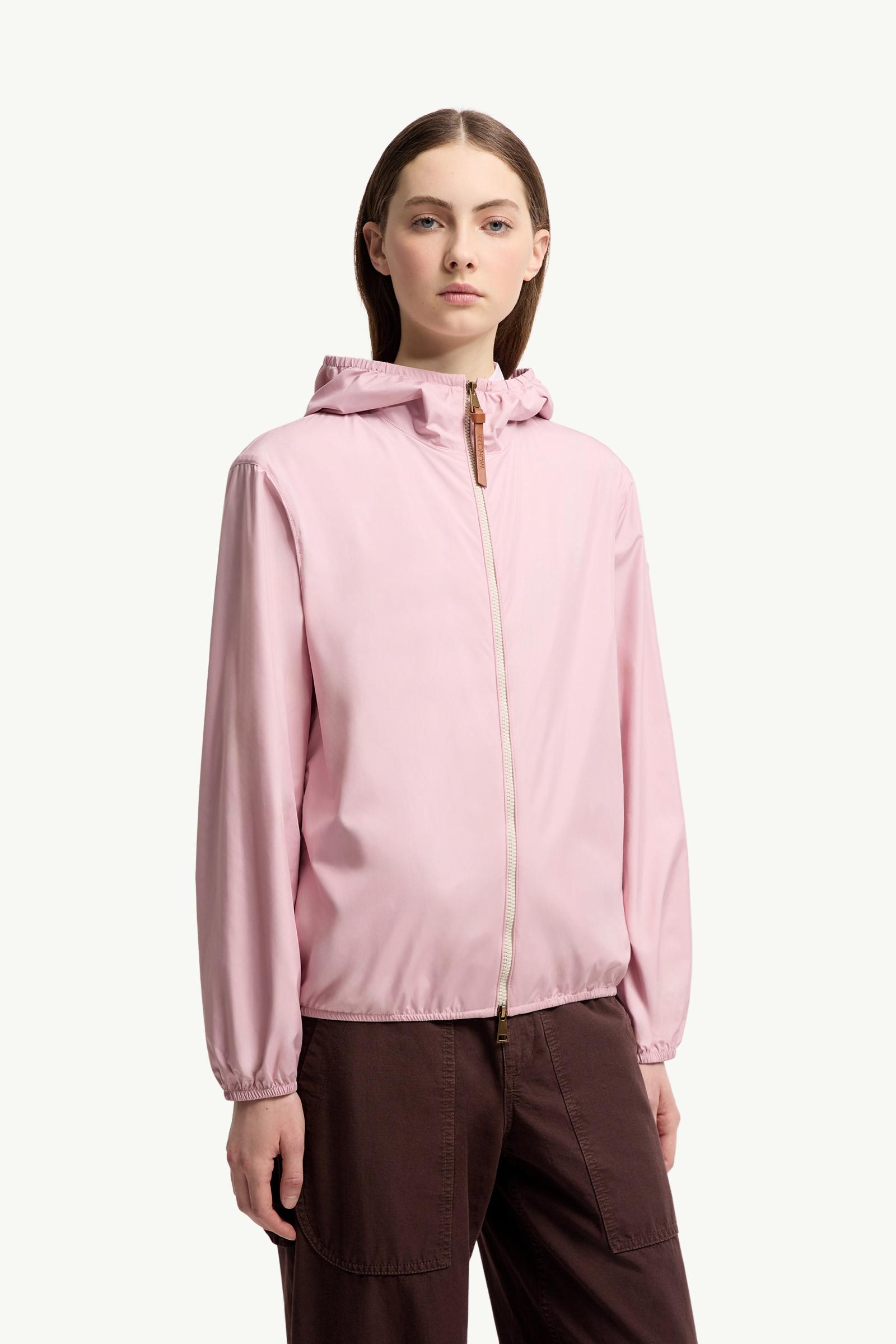 【ＭＯＮＣＬＥＲ】2024アイテム 新品 FEGEO ジャケット PINK Pink Fegeos Hooded Jacket - Windbreakers & Raincoats for Women