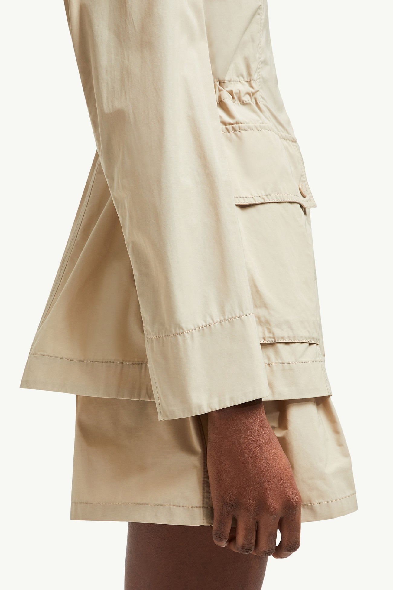 Leandro Hooded Parka Jacket Women Beige Moncler 5