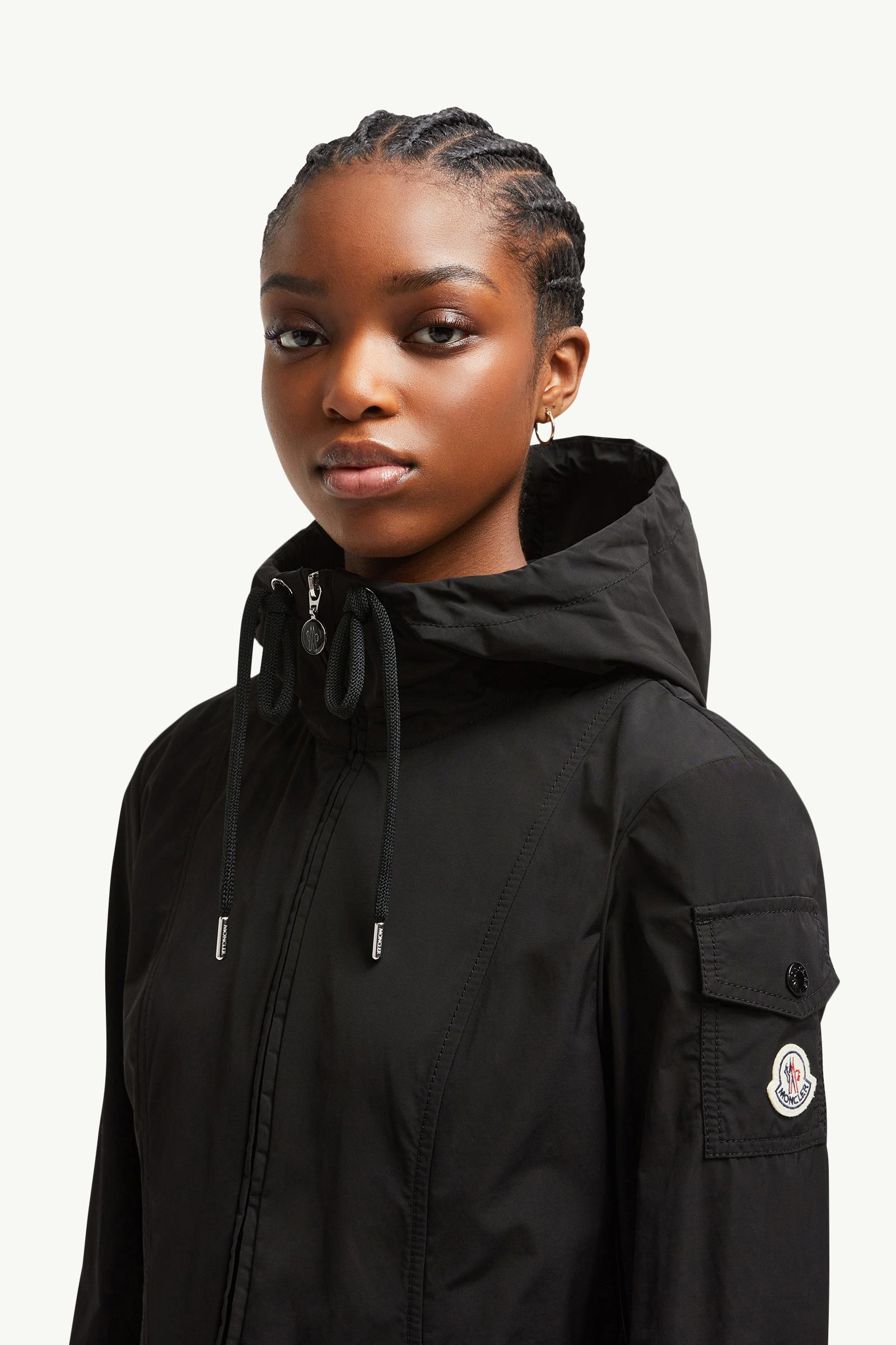 Black Leandro Hooded Parka - Windbreakers & Raincoats for Women