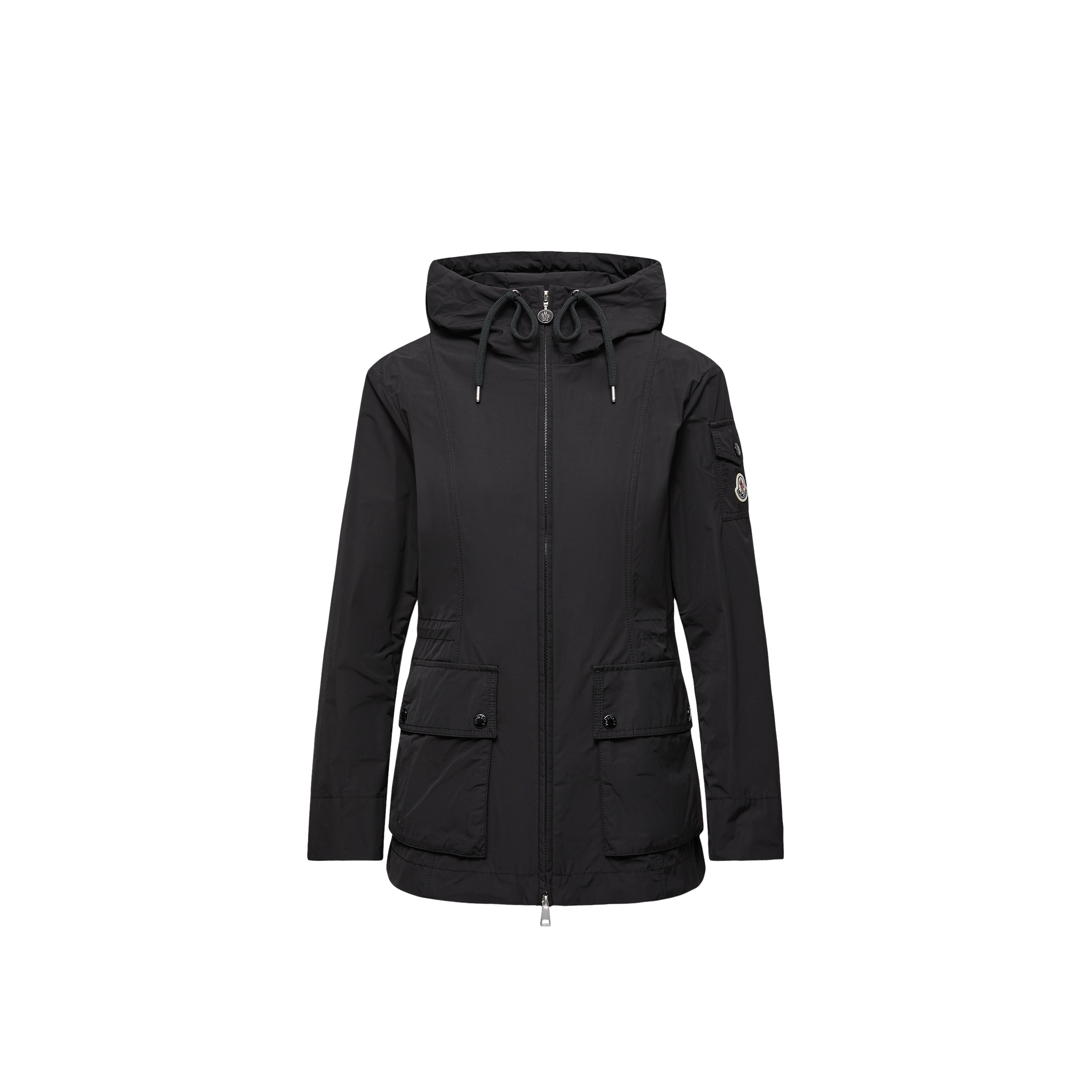 Moncler   Leandro Hooded Parka Jacket for Women in Black, Size: 24