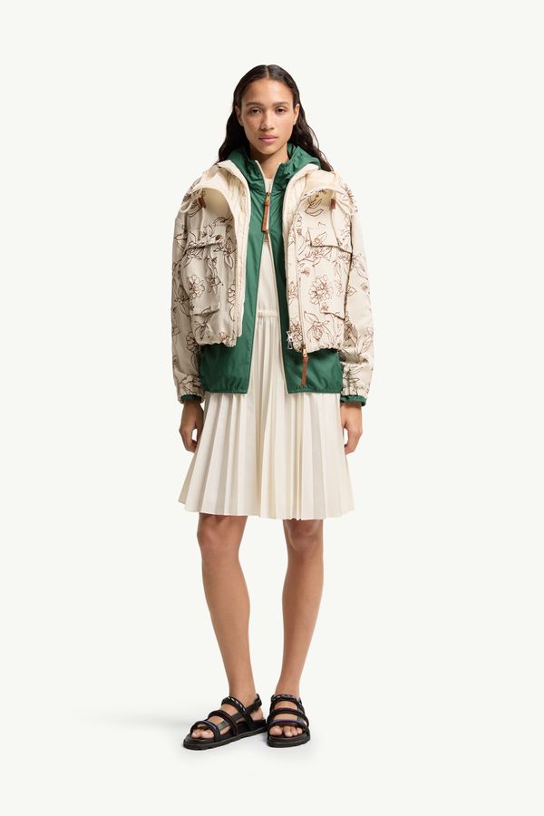 Chaqueta con capucha y estampado floral Nepeta Mujer Marrón & Blanco Moncler 0