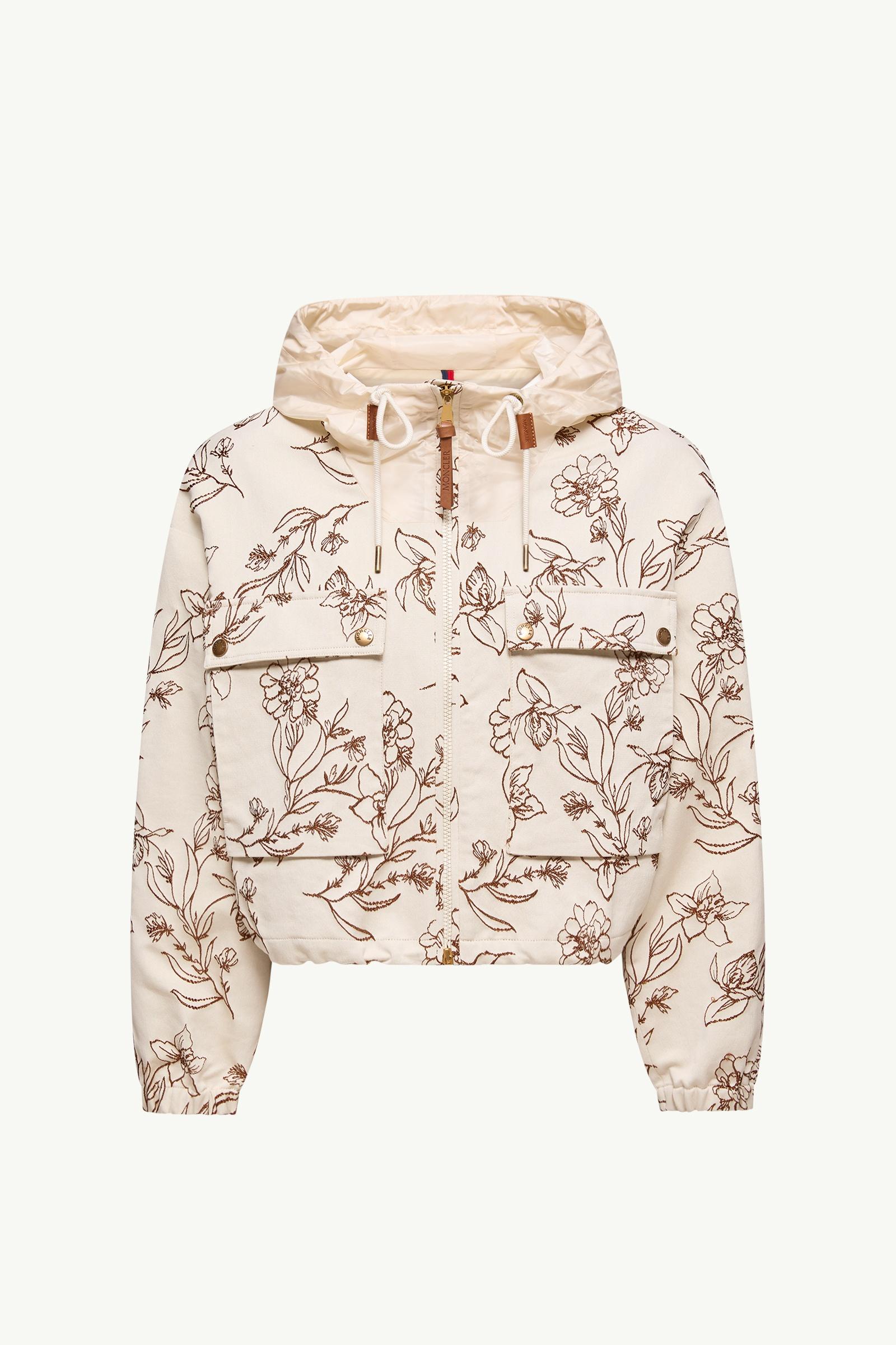 Nepeta Hooded Floral Print Jacket Women White & Brown Moncler, 1 of 0