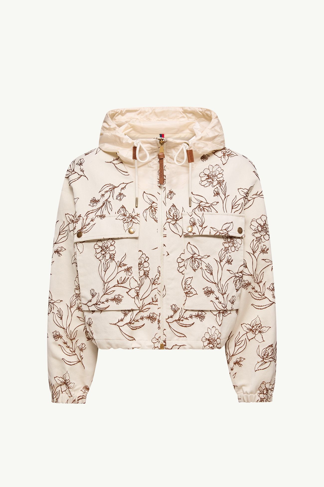 Veste à capuche et imprimé floral Nepeta Femmes Blanc & Marron Moncler 2