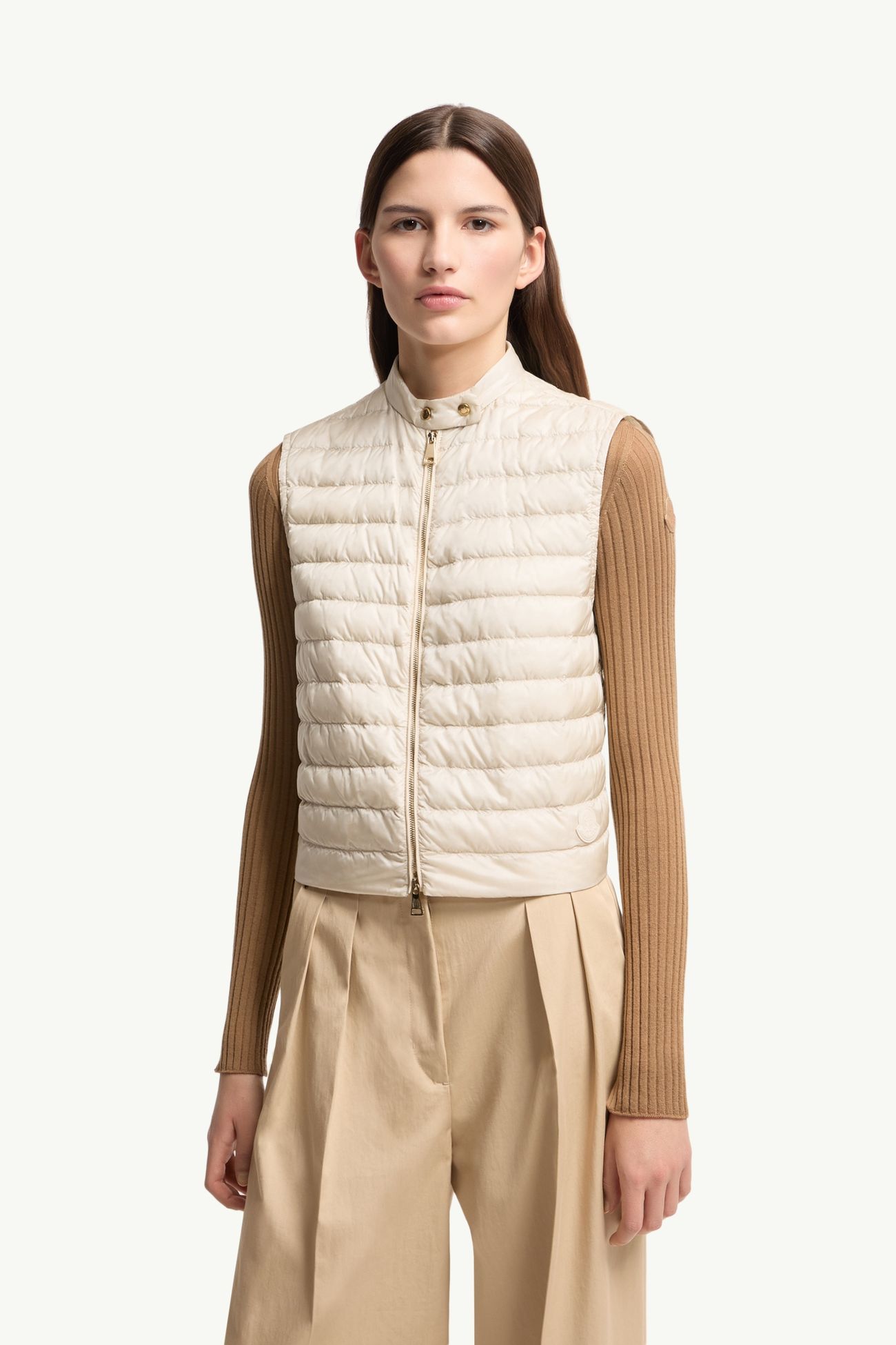 Doudoune-chemise en cuir 3-en-1 Haricot Femmes Blanc Ivoire Moncler 5