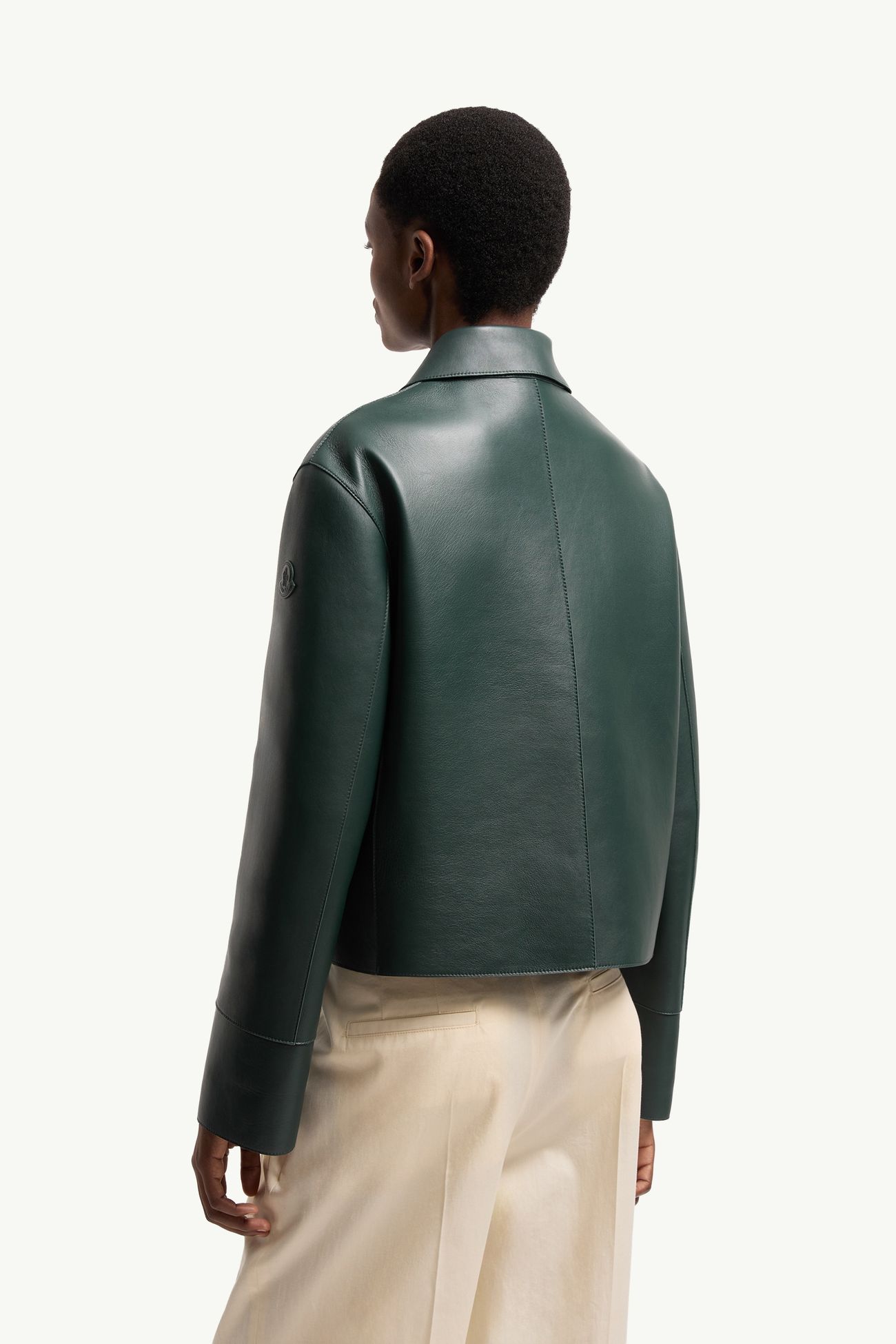 Giacca camicia Haricot 3-in-1 in pelle Donna Verde Scuro Moncler 4