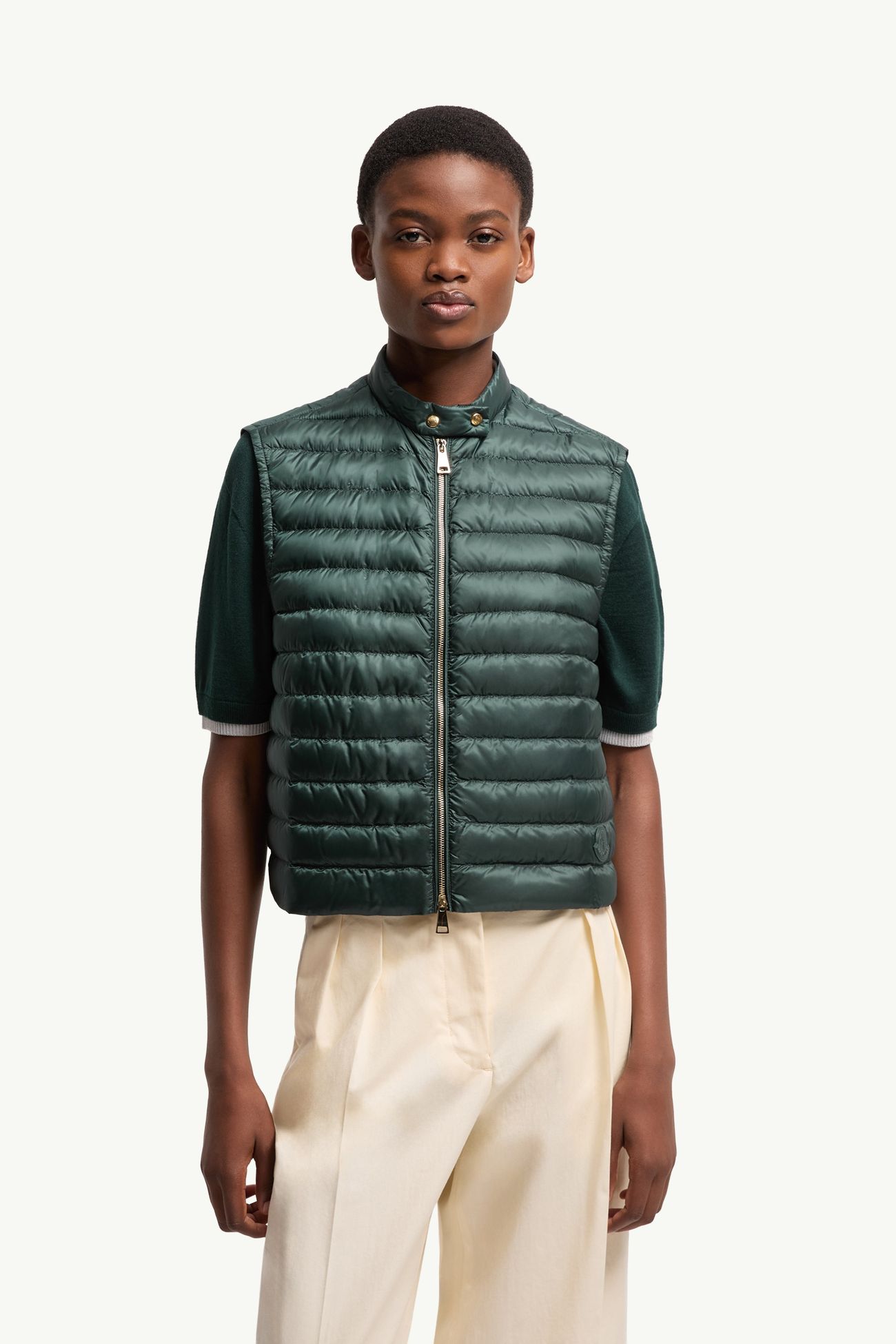 Haricot女士三合一皮革羽绒衬衫式夹克外套 女士 深绿色 Moncler 5