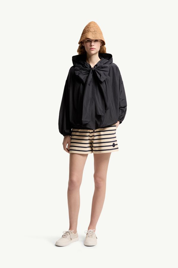 Pecher Kapuzenjacke aus Taft Damen Dunkelblau Moncler 0