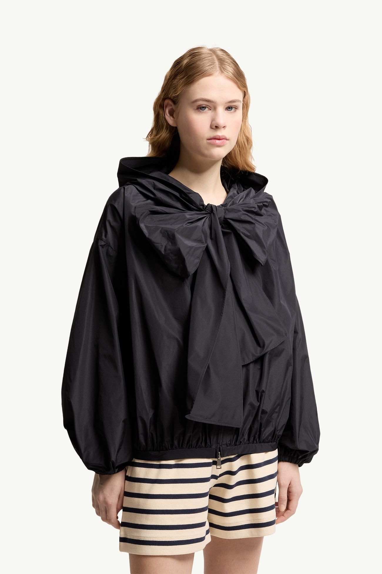 Giacca con Cappuccio in Taffettà Pecher Donna Blu Scuro Moncler 3