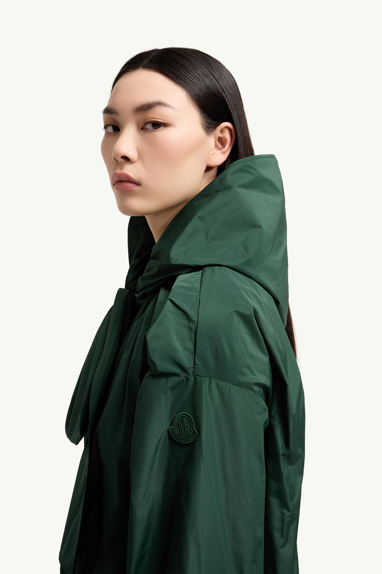 Giacca con Cappuccio in Taffettà Pecher Donna Verde Scuro Moncler 1