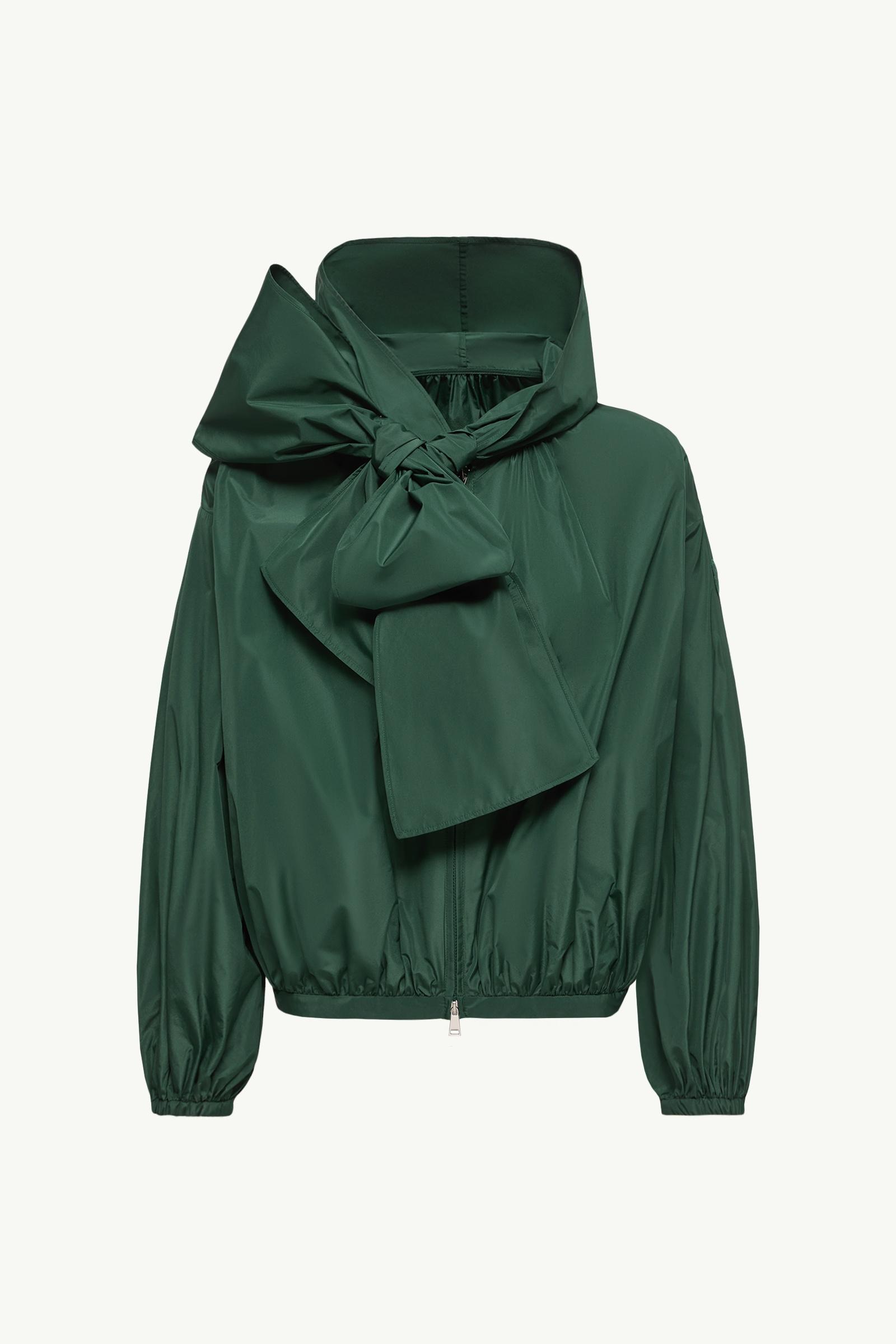Dark Green Pecher Taffeta Hooded Jacket - Windbreakers & Raincoats