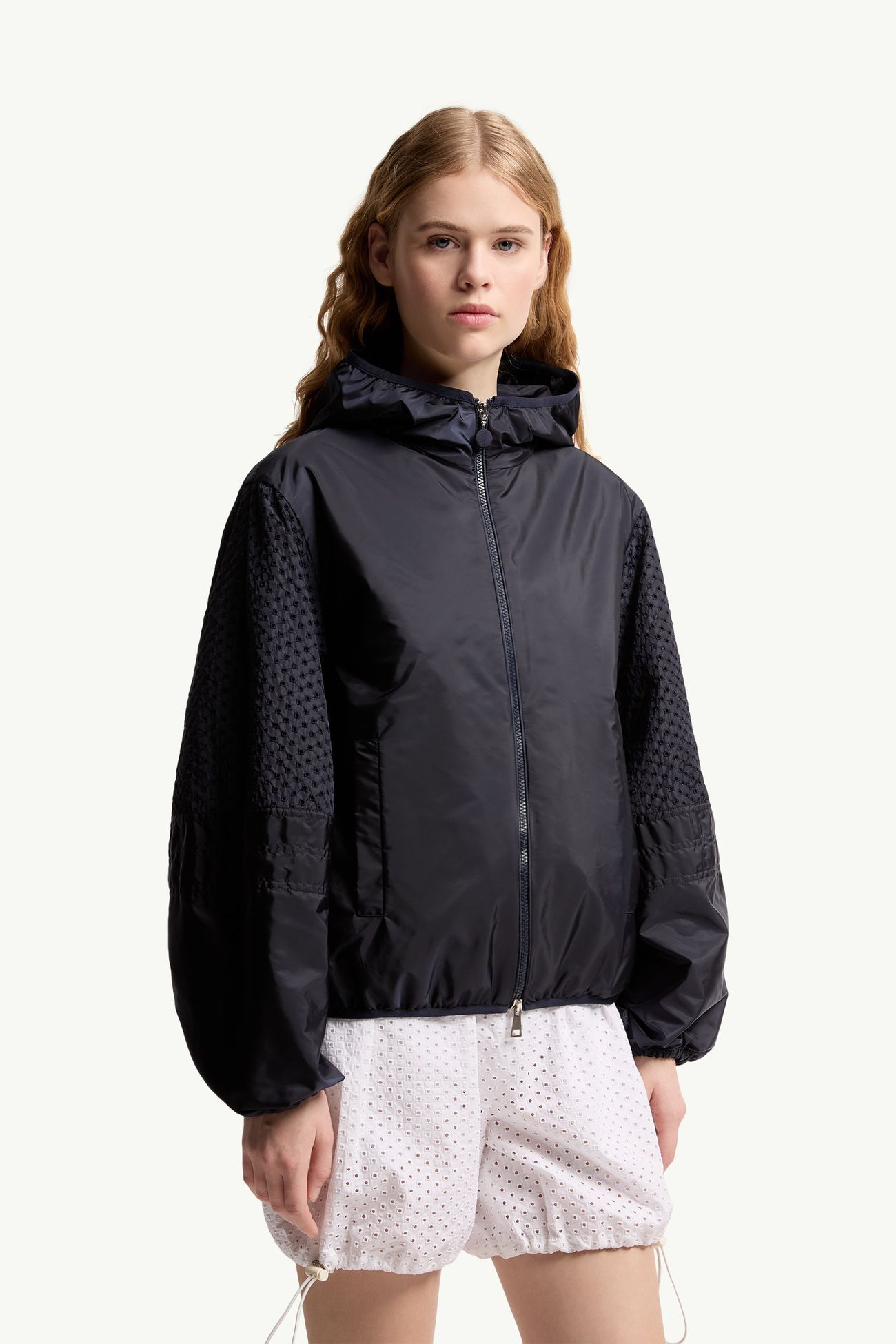 Zelkova Hooded Jacket Women Navy Blue Moncler 3