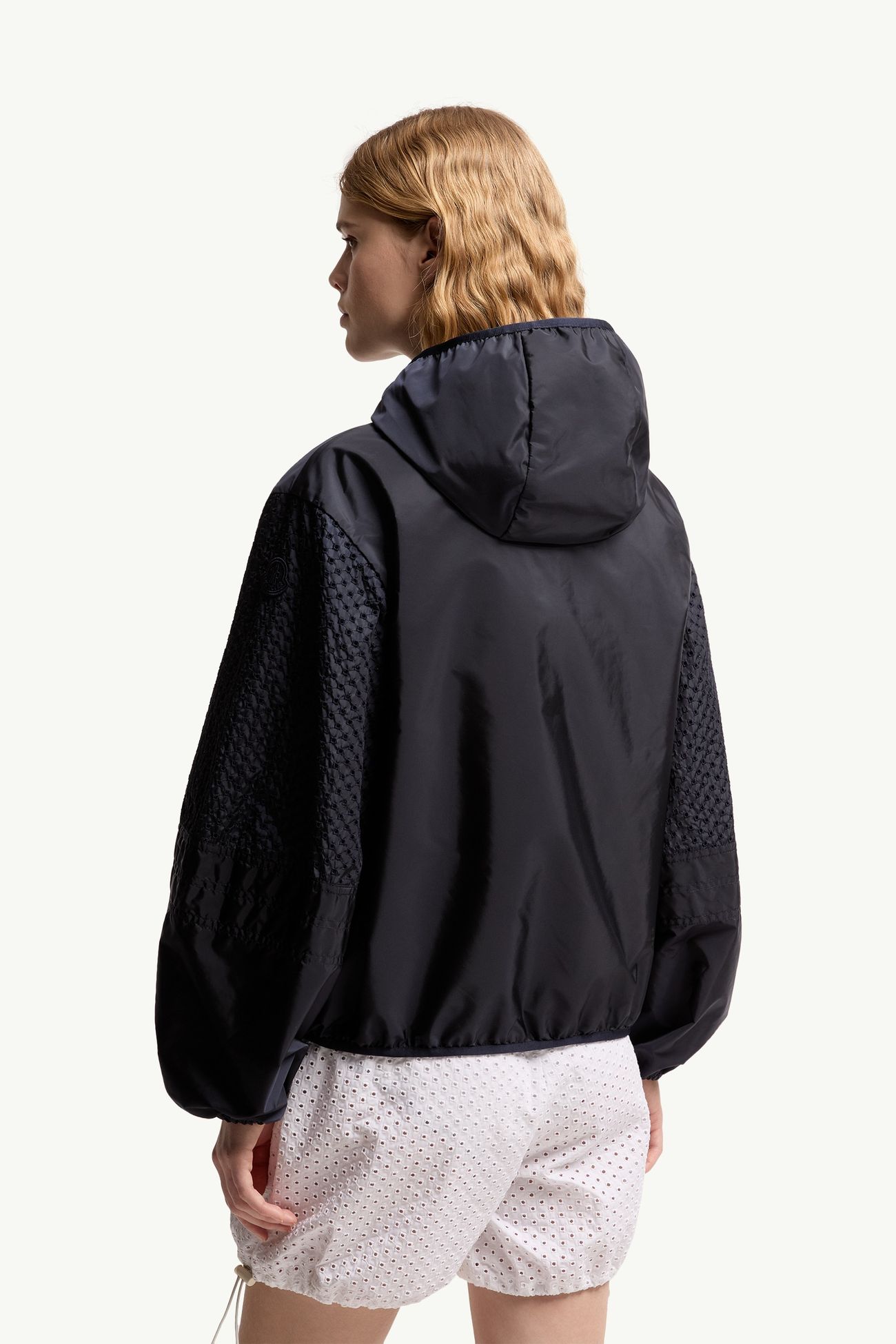 Zelkova San Gallo飾邊連帽雨衣 女士 海軍藍色 Moncler 4