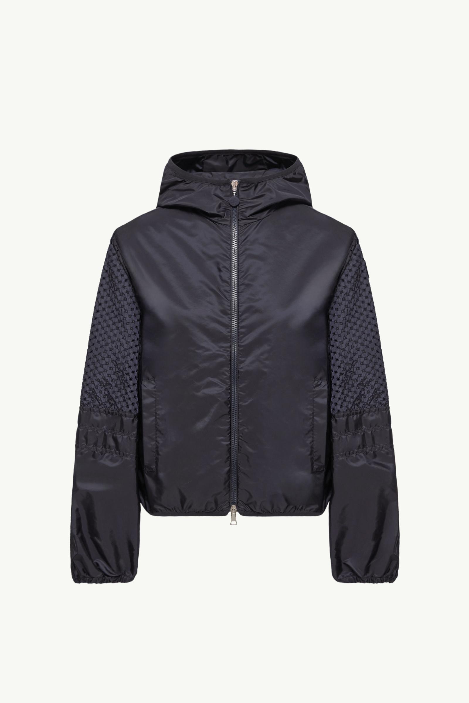 Zelkova San Gallo-Trimmed Hooded Rain Jacket Women Navy Blue Moncler, 1 of 0