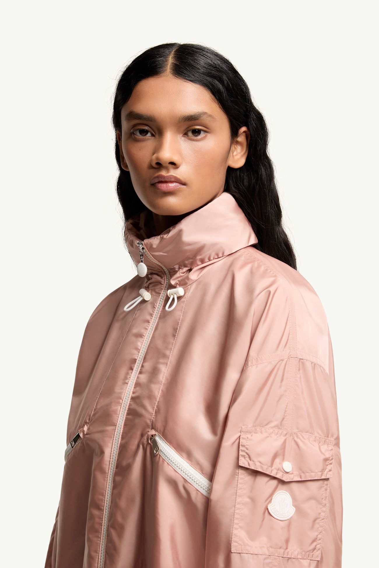 Giacca impermeabile con cappuccio Marmacy Donna Rosa Moncler 1