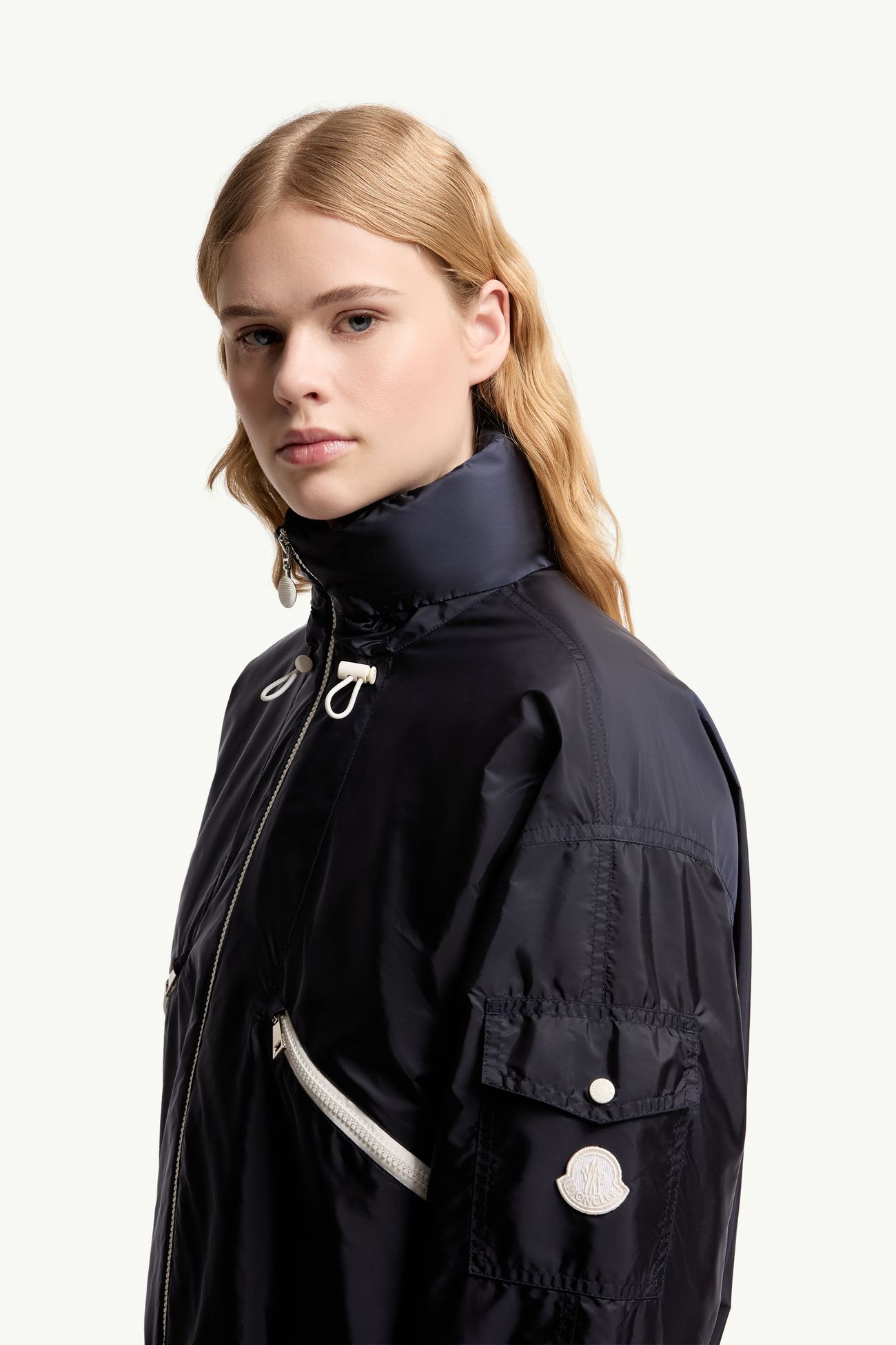 Marmacy Hooded Jacket Women Navy Blue Moncler 1