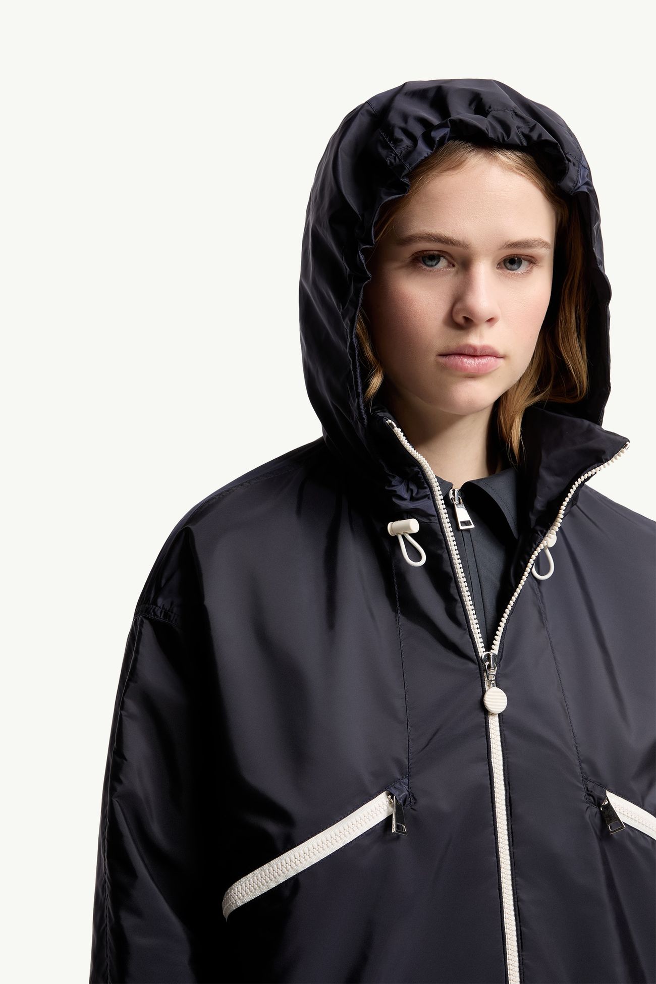 Marmacy Hooded Jacket Women Navy Blue Moncler 5