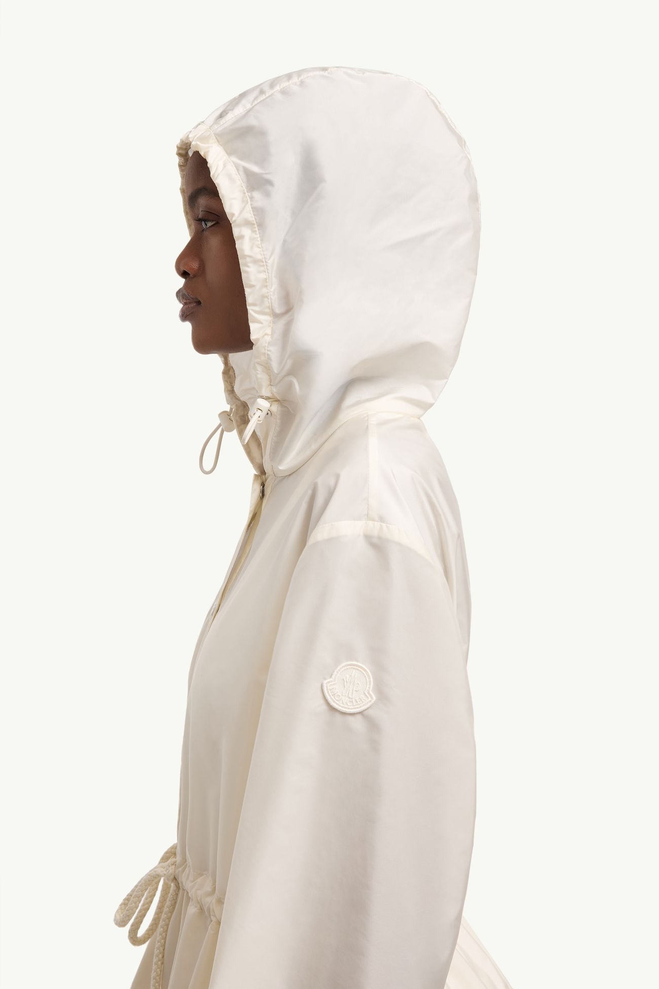 Chaqueta impermeable con capucha Rochebonne Mujer Blanco Marfil Moncler 1