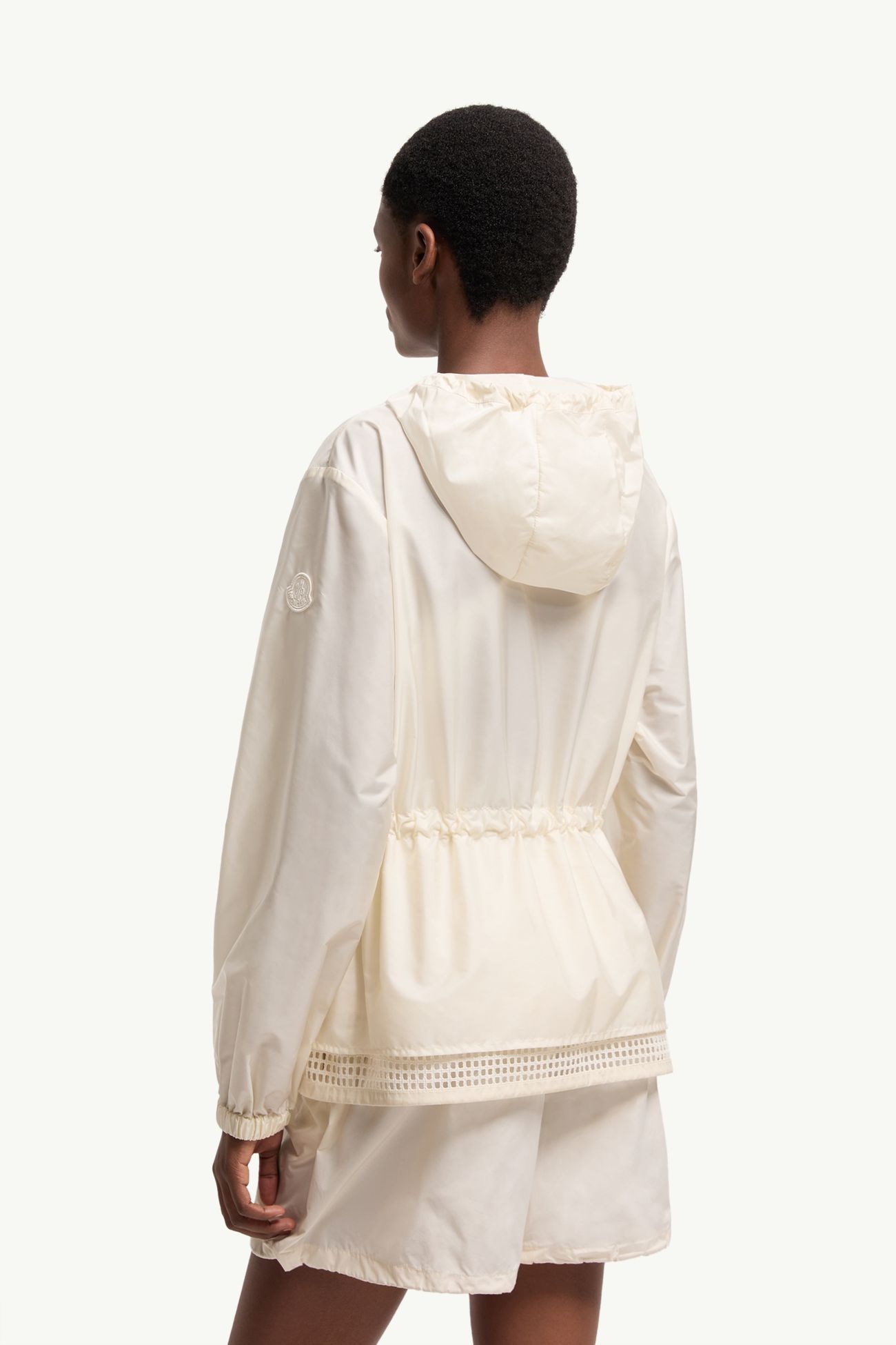 Giacca impermeabile con cappuccio Rochebonne Donna Bianco Avorio Moncler 4