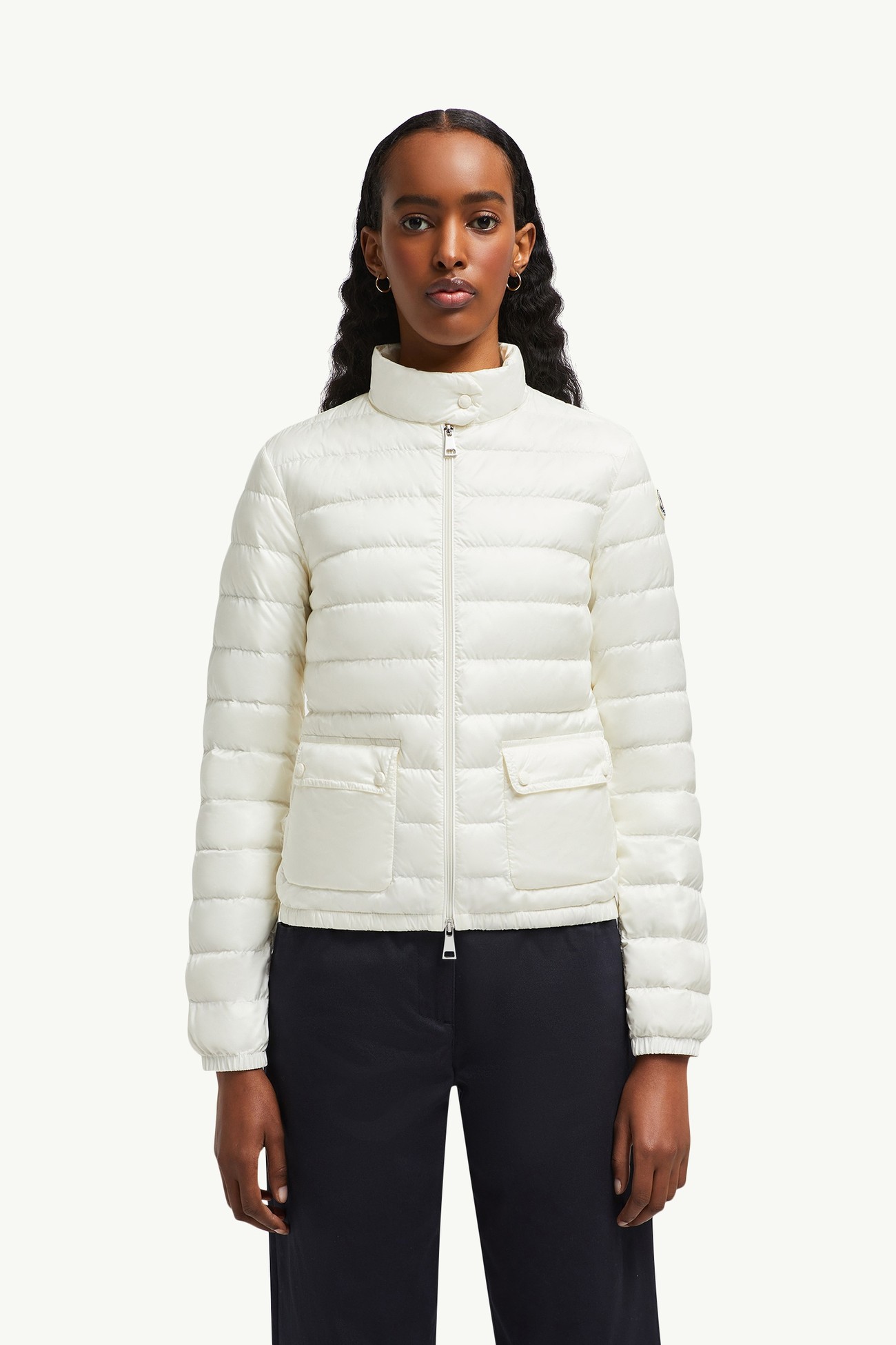 Lans Packable Short Down Jacket Women White Moncler 3