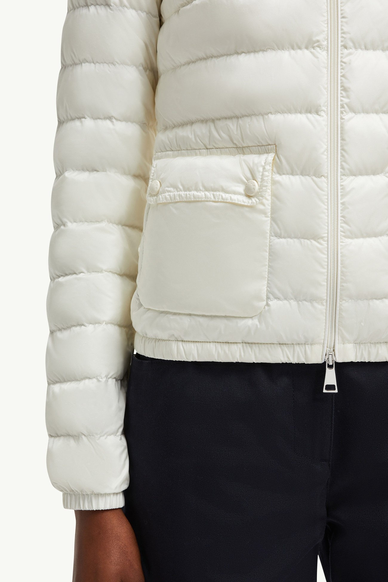 Lans Packable Short Down Jacket Women White Moncler 5
