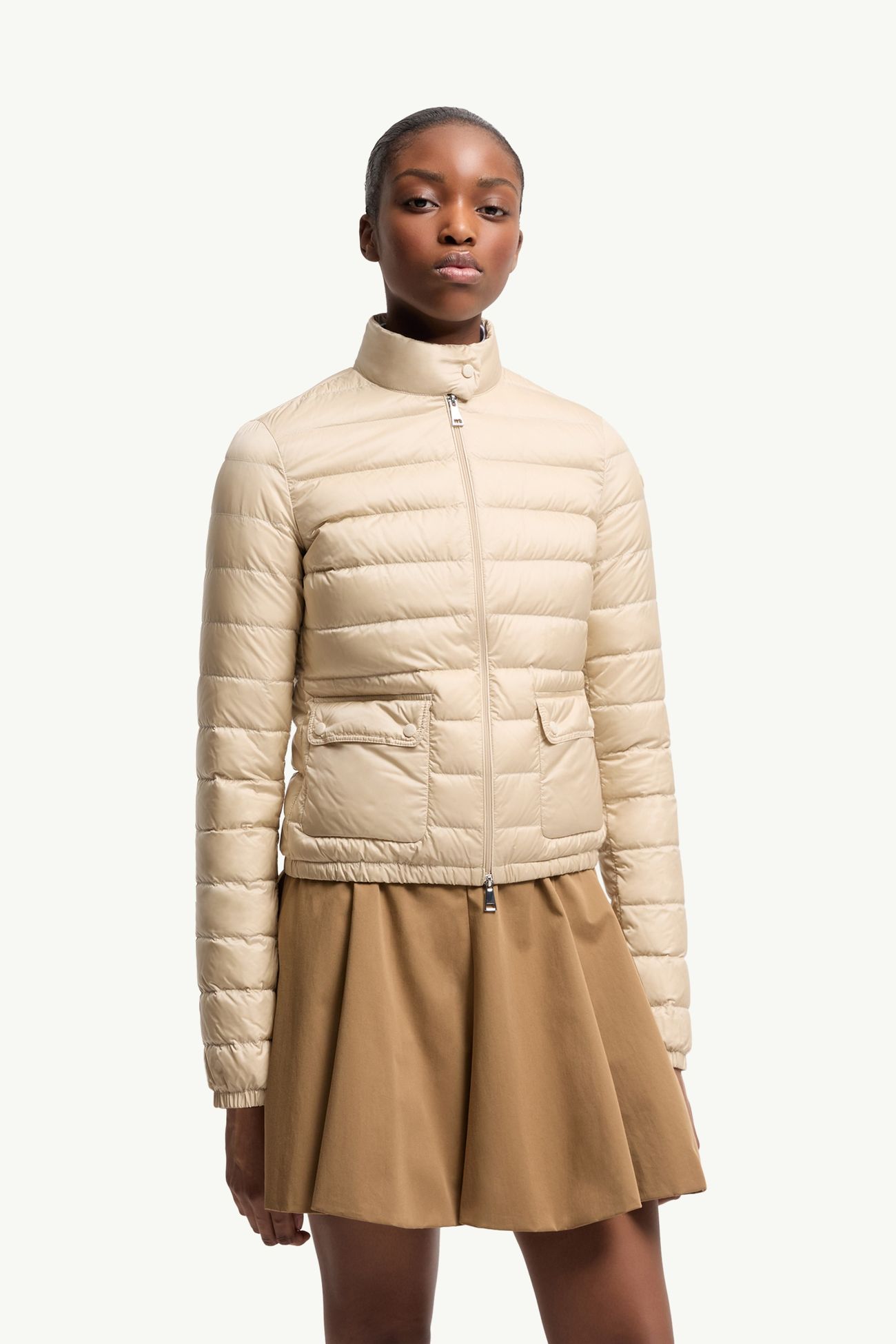 Lans Short Down Jacket Women Light Beige Moncler 3