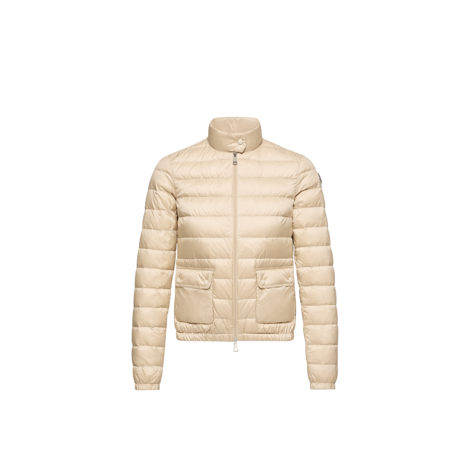 Moncler   Lans Packable Short Down Jacket for Women in Beige, Size: 24