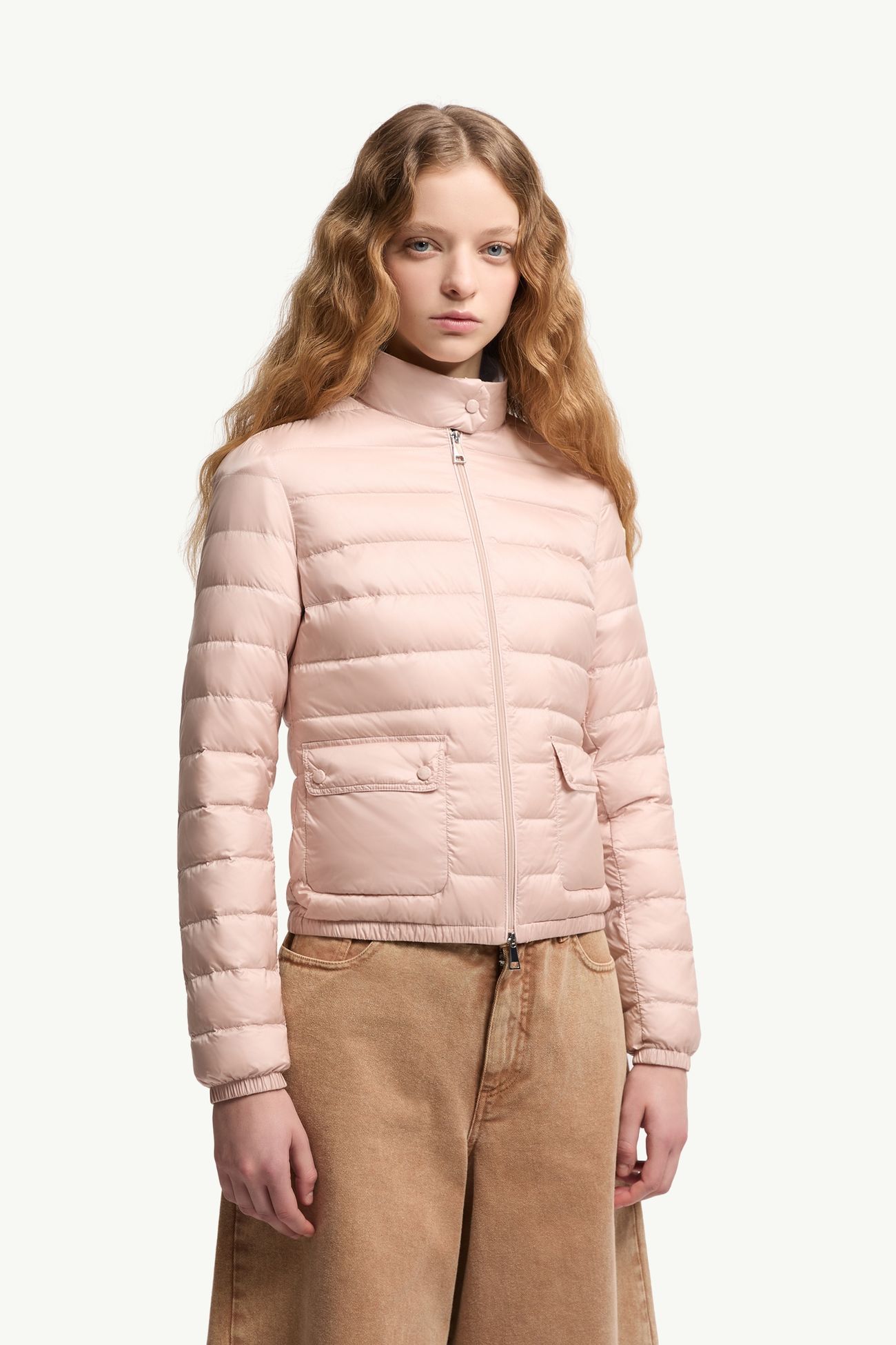 Lans 패커블 쇼트 다운 재킷 여성 라이트 핑크 Moncler 3